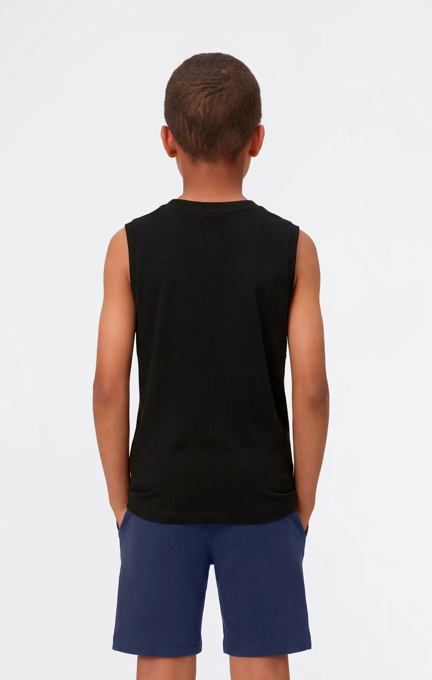 Boys' Tank Top with Small Logo Icons
