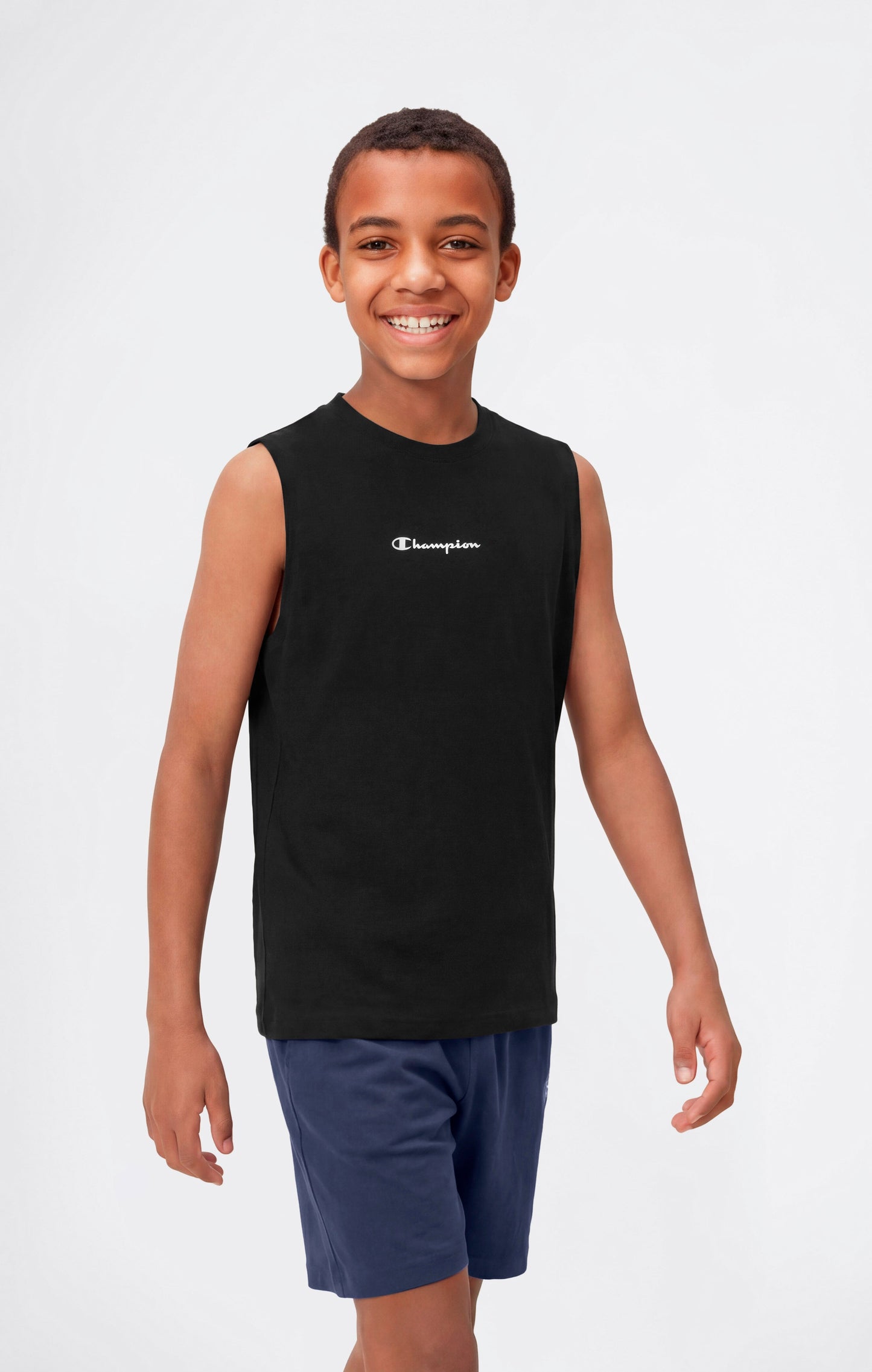 Boys' Tank Top with Small Logo Icons