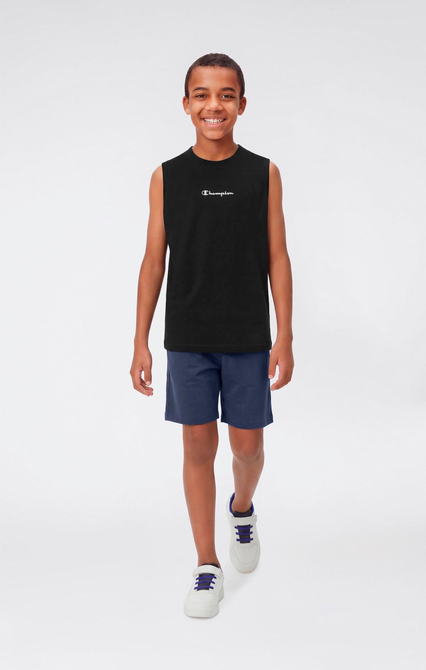Boys' Tank Top with Small Logo Icons