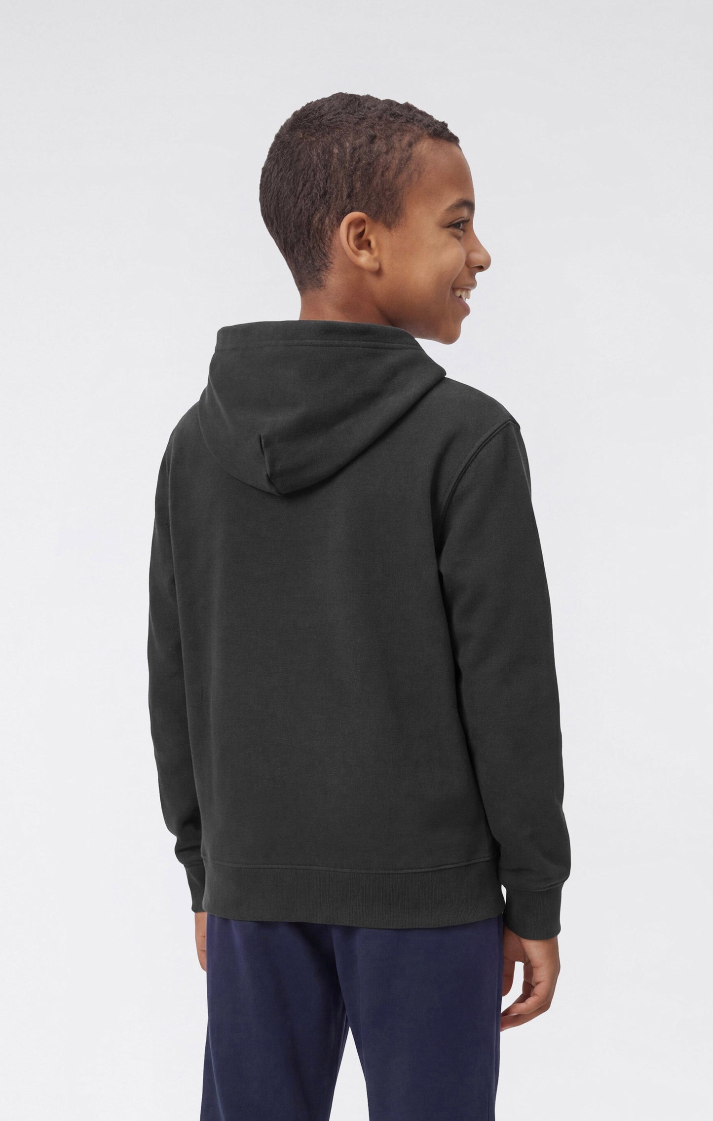 Boys' Lightweight Hooded Sweatshirt with Tonal Embroidered Maxi Logo Icons