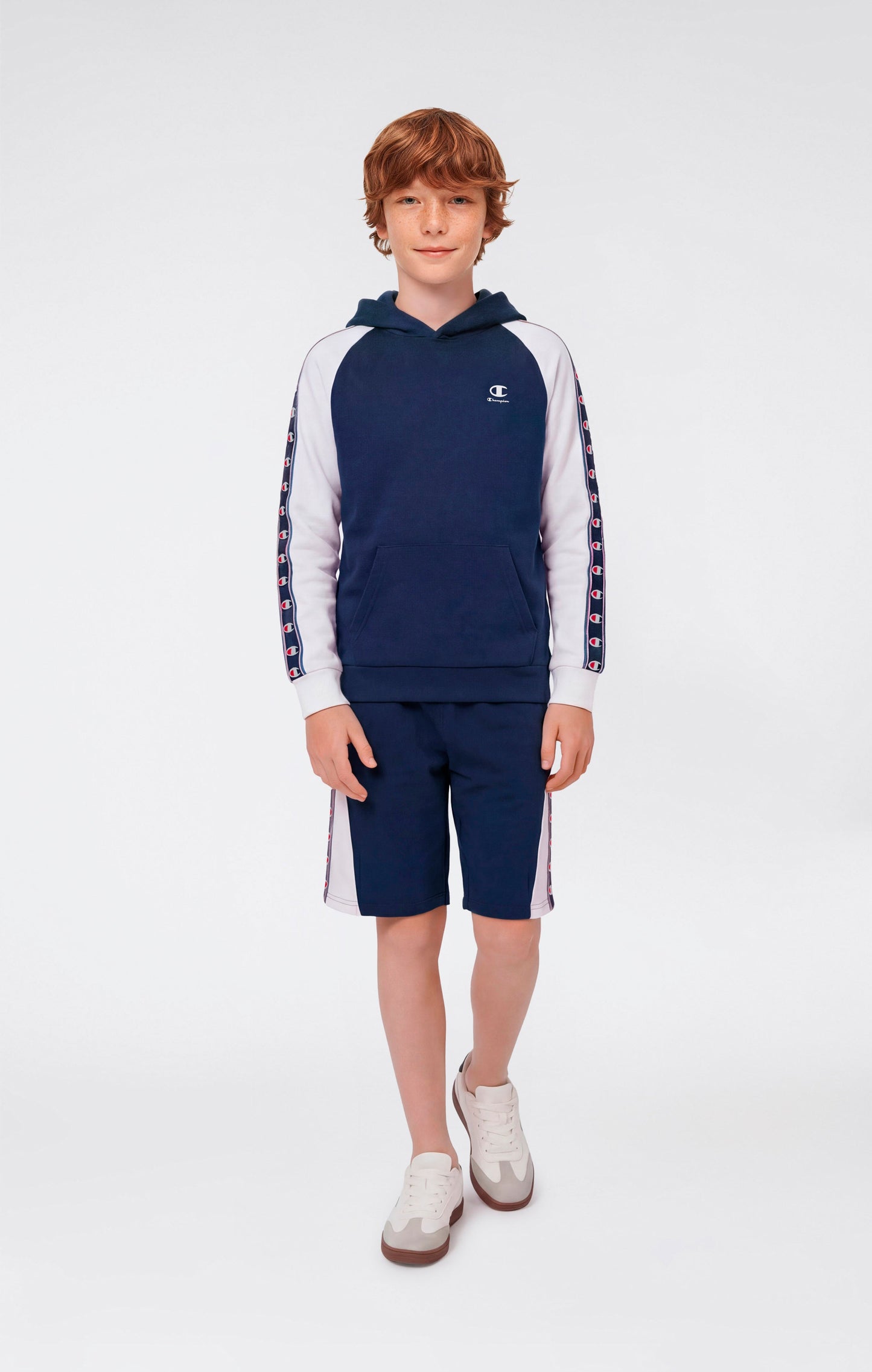 Boys' Hooded Sweatshirt with C-Logo Tape
