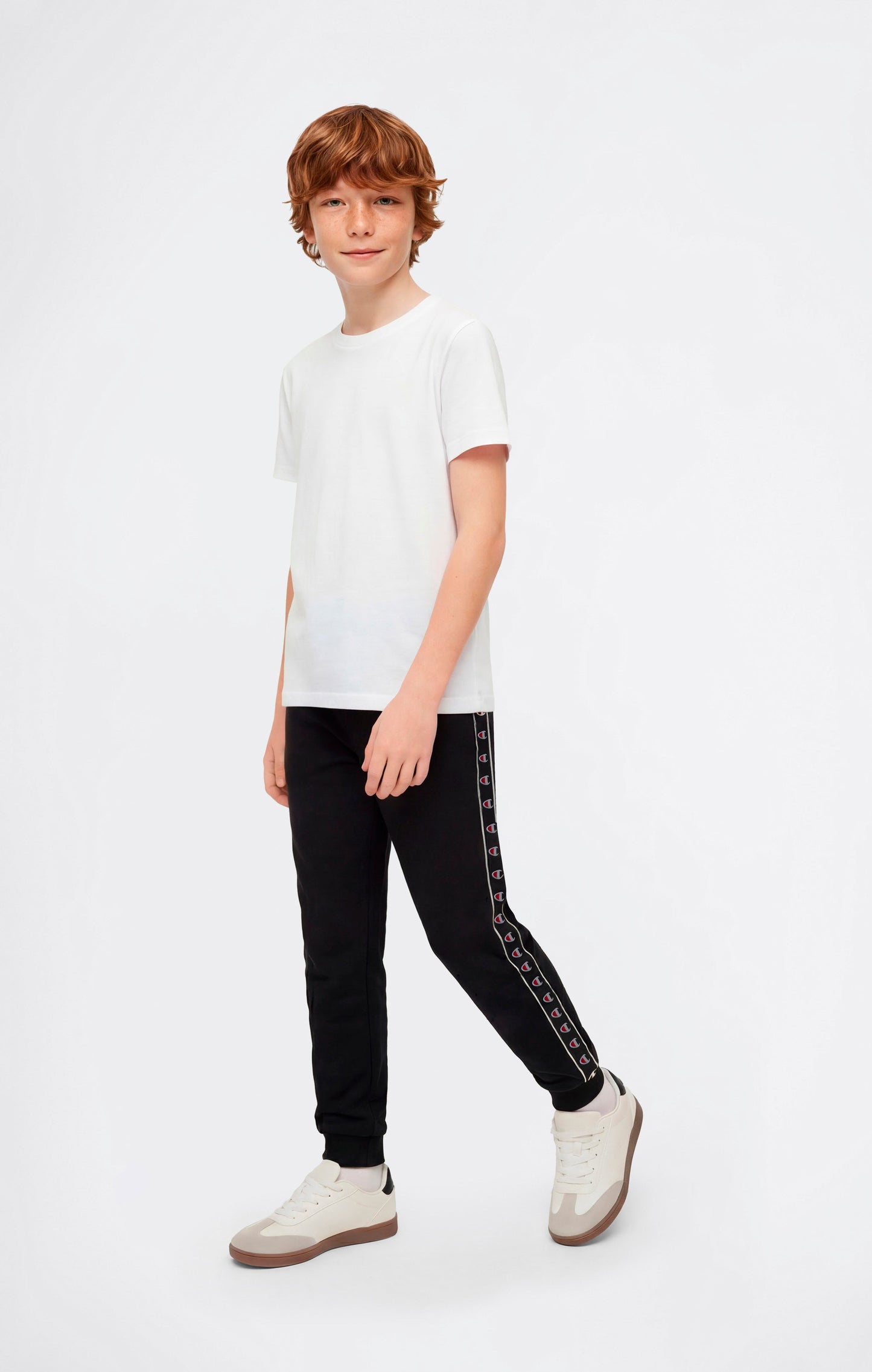 Boys' Rib Cuff Pants with Tape Logo