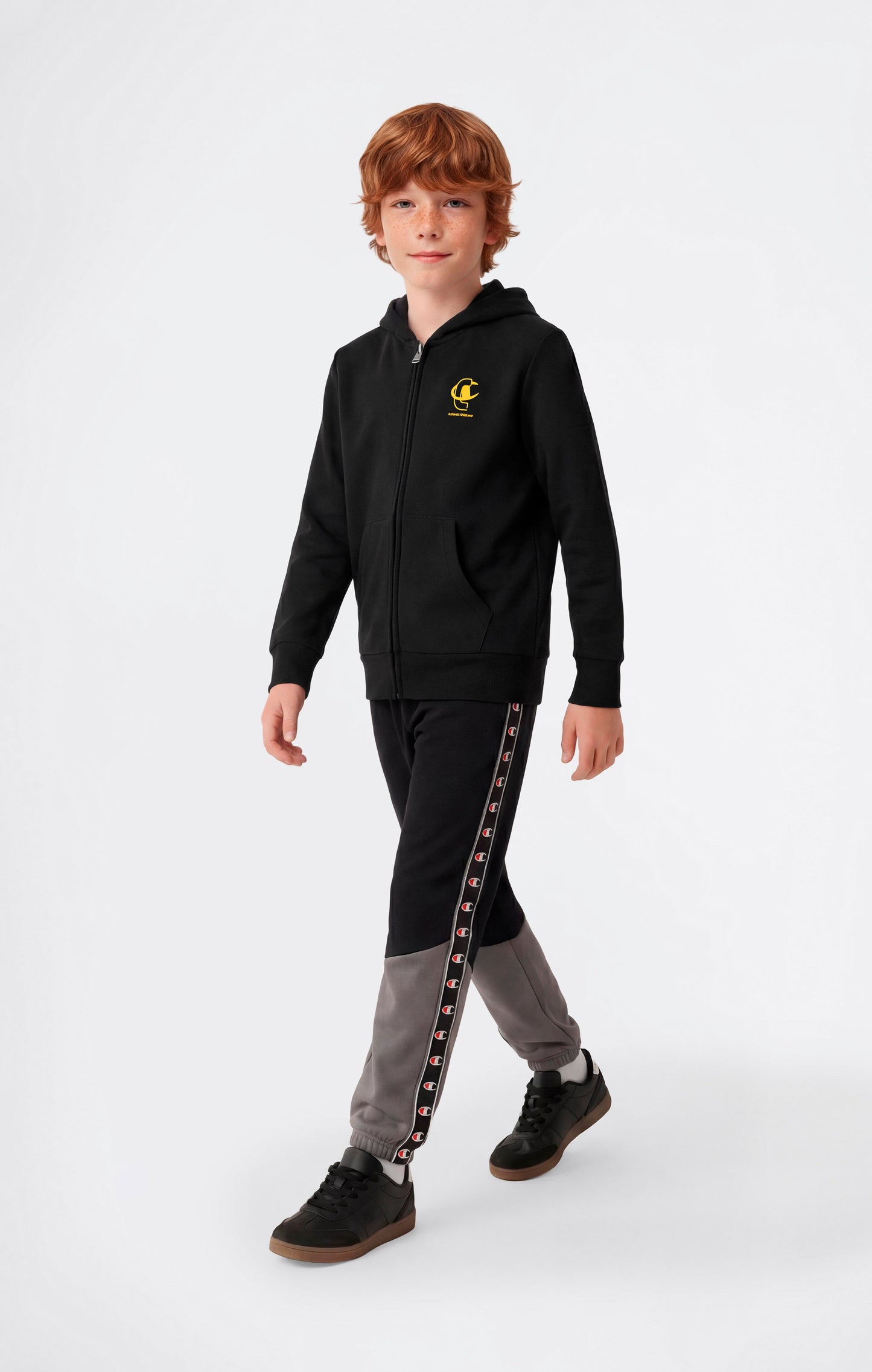 Boys' Elastic Cuff Pants with Tape Logo