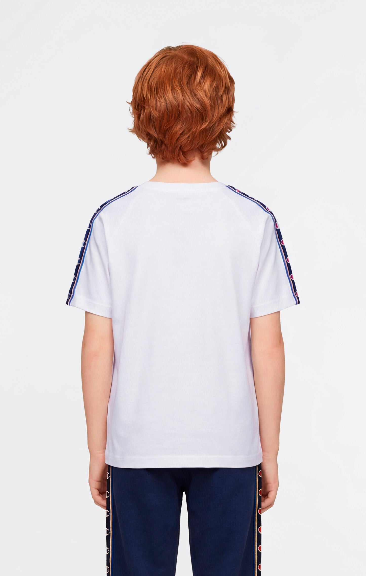 Boys' Crewneck T-Shirt with Tape Logo