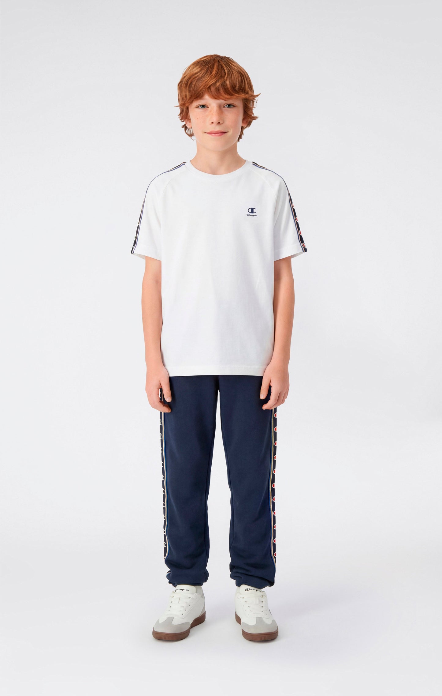 Boys' Crewneck T-Shirt with Tape Logo