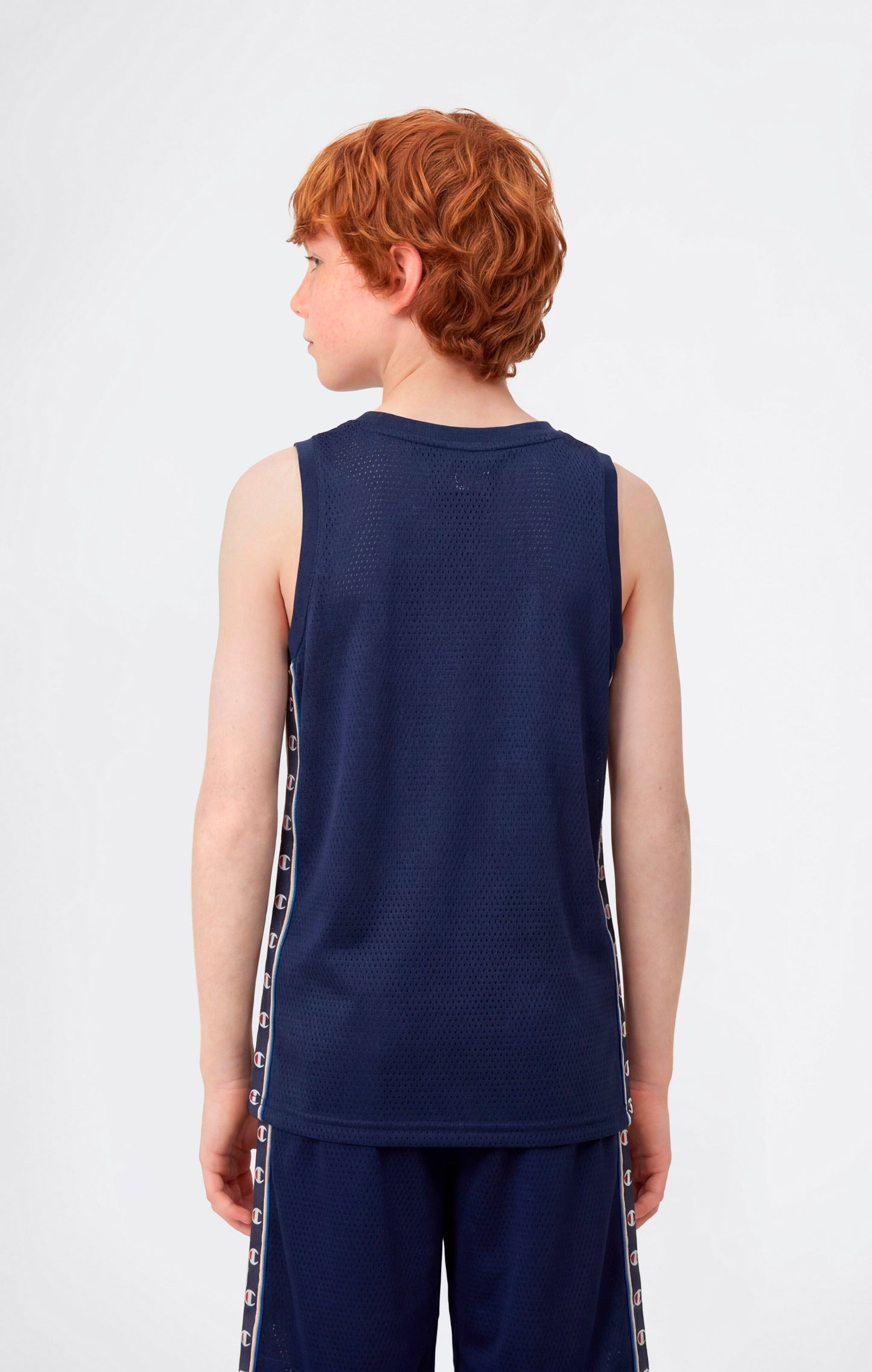 Boys' Mesh Tank with Tape Logo