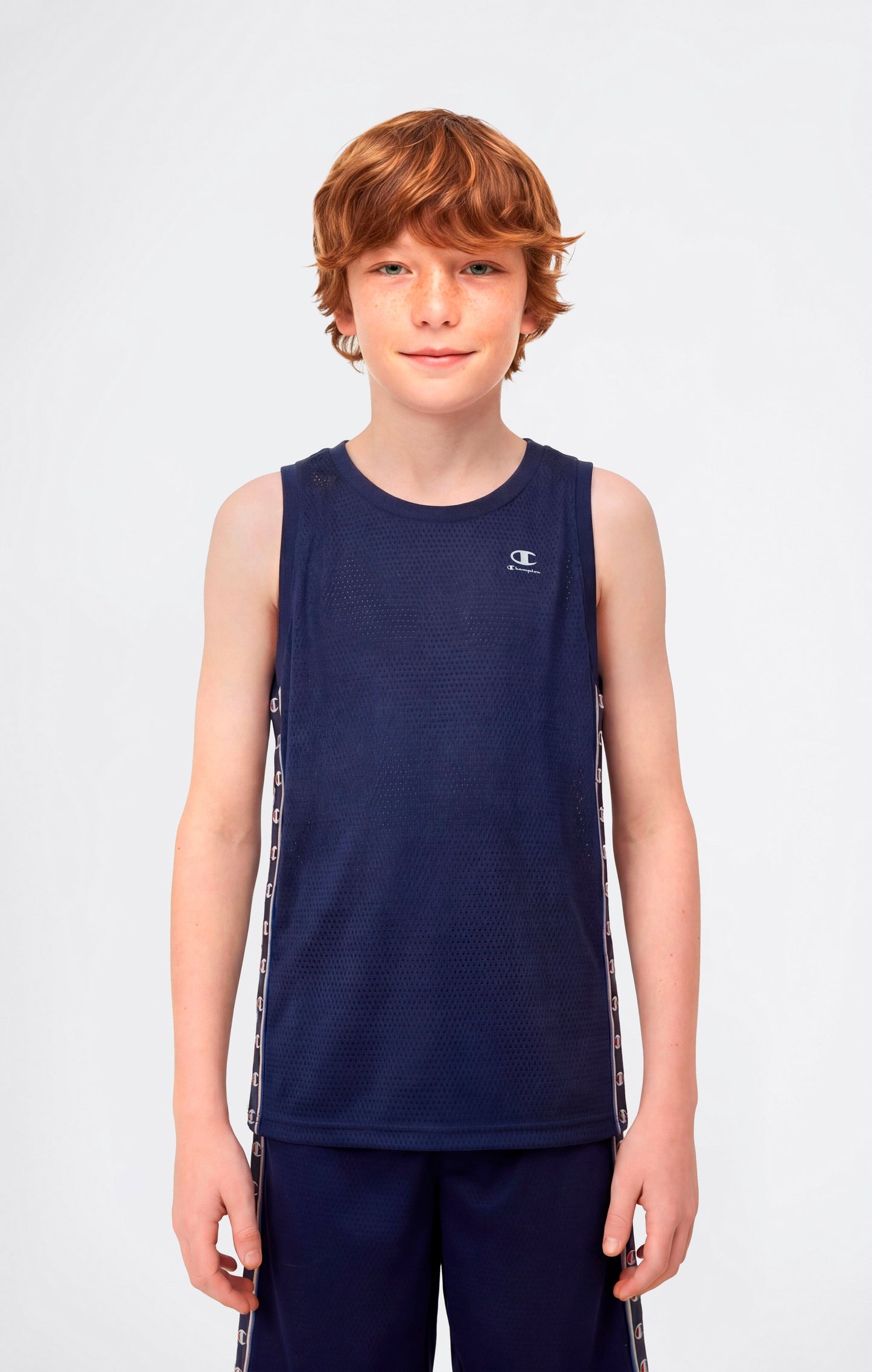 Boys' Mesh Tank with Tape Logo