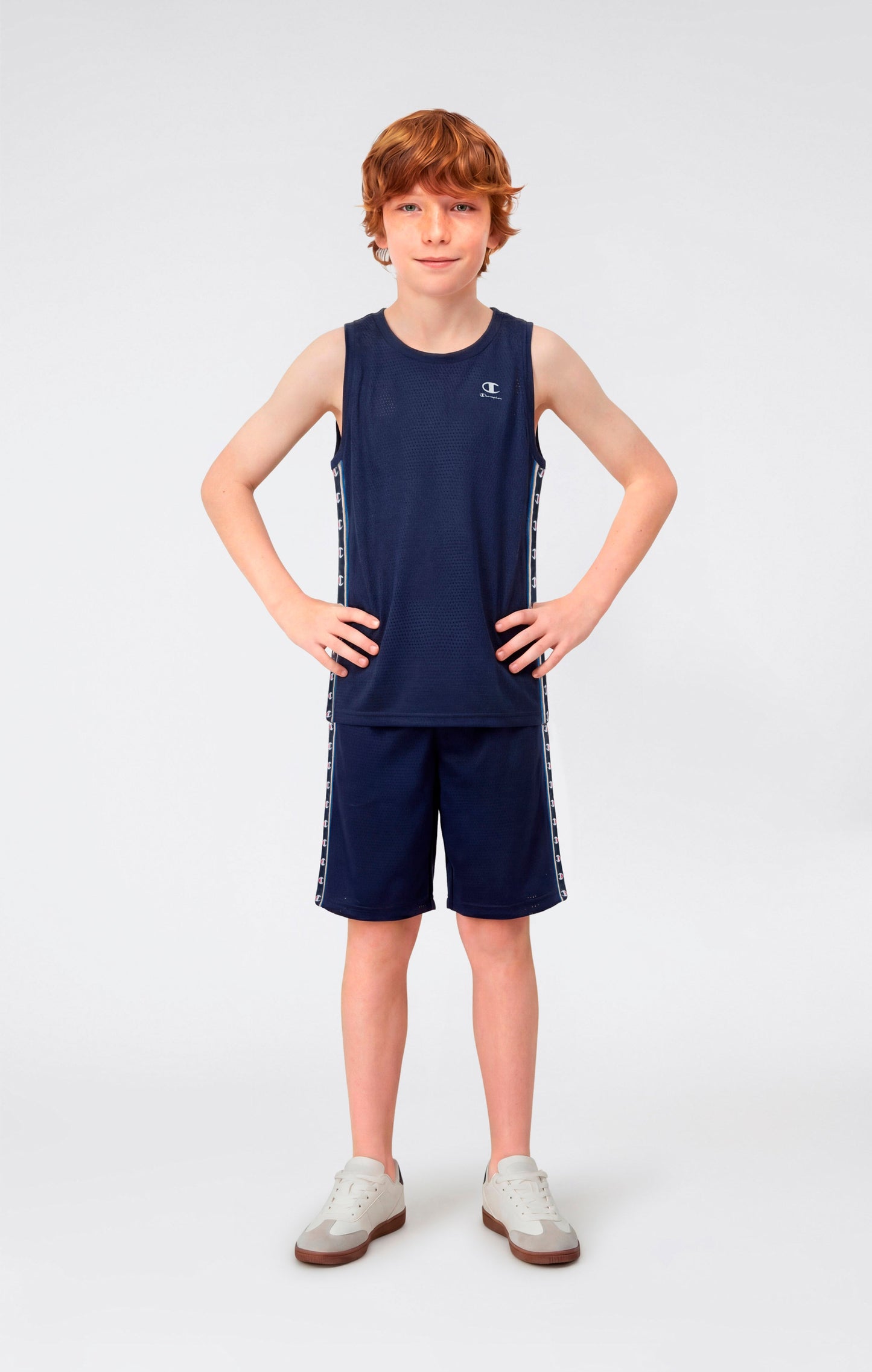 Boys' Mesh Tank with Tape Logo