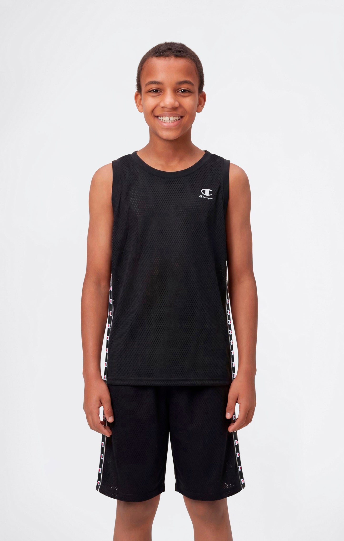 Boys' Mesh Tank with Tape Logo