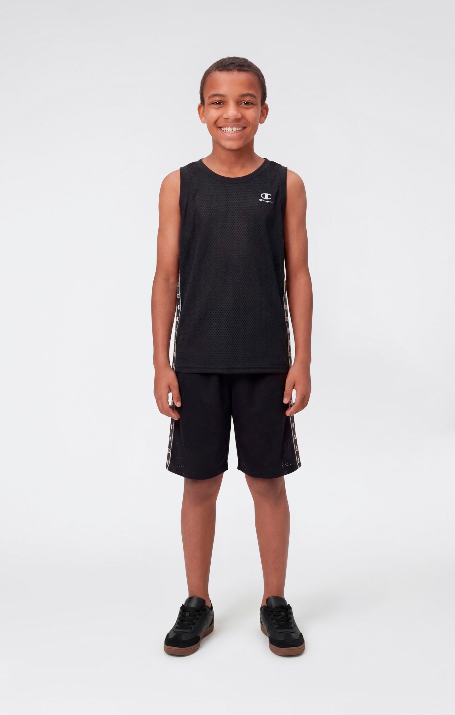 Boys' Mesh Tank with Tape Logo