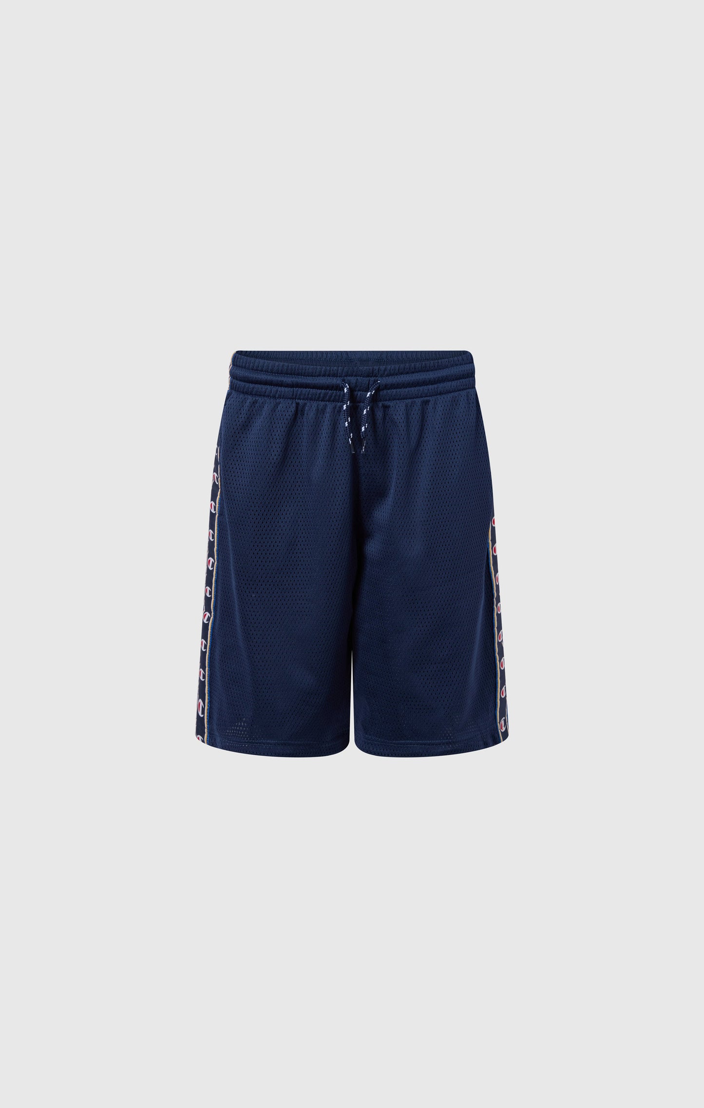 Jungen Bermuda-Shorts aus Mesh mit Logo-Tape