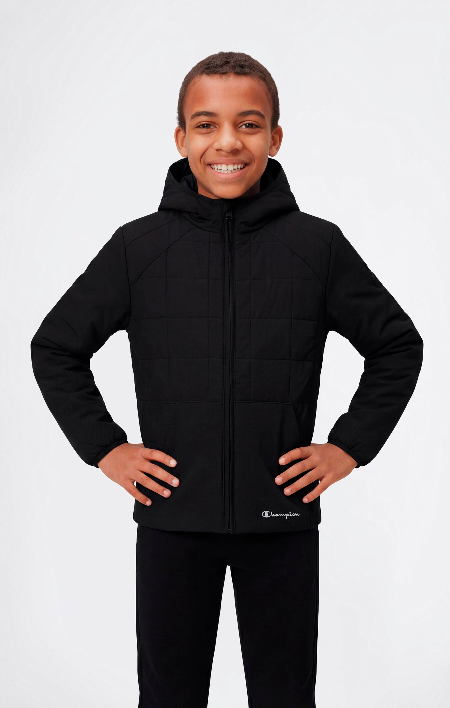 Boys' Padded Full Zip Hooded Jacket