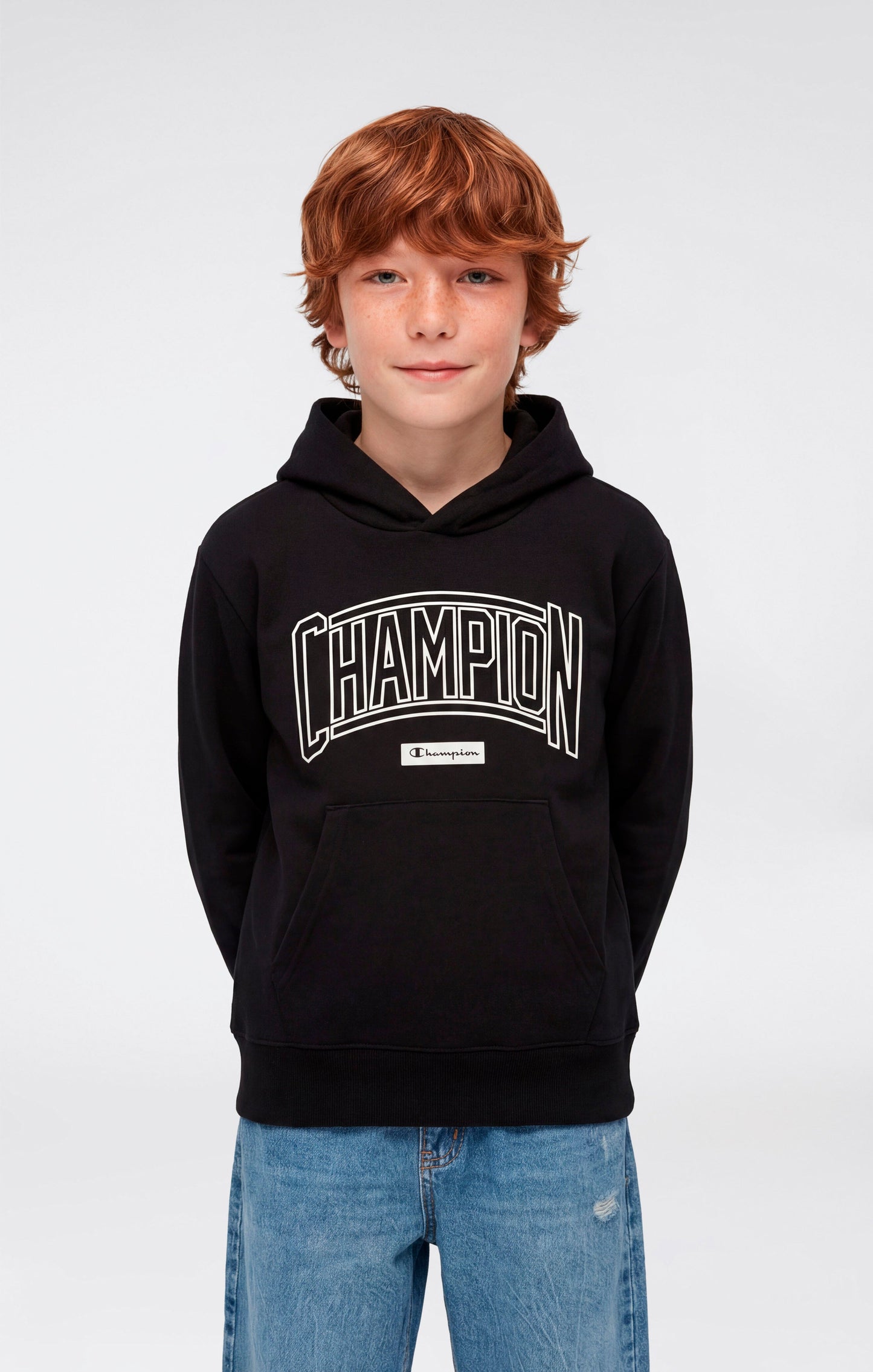 Boys' Hooded Sweatshirt with Puff Print