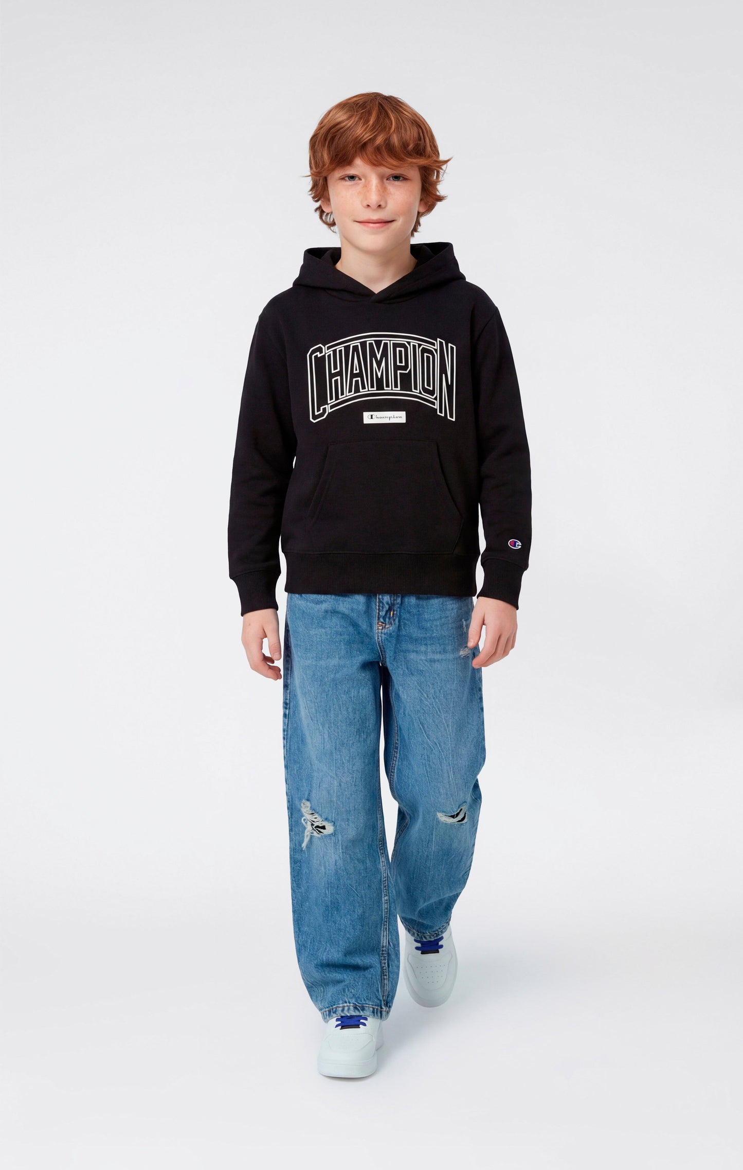 Boys' Hooded Sweatshirt with Puff Print