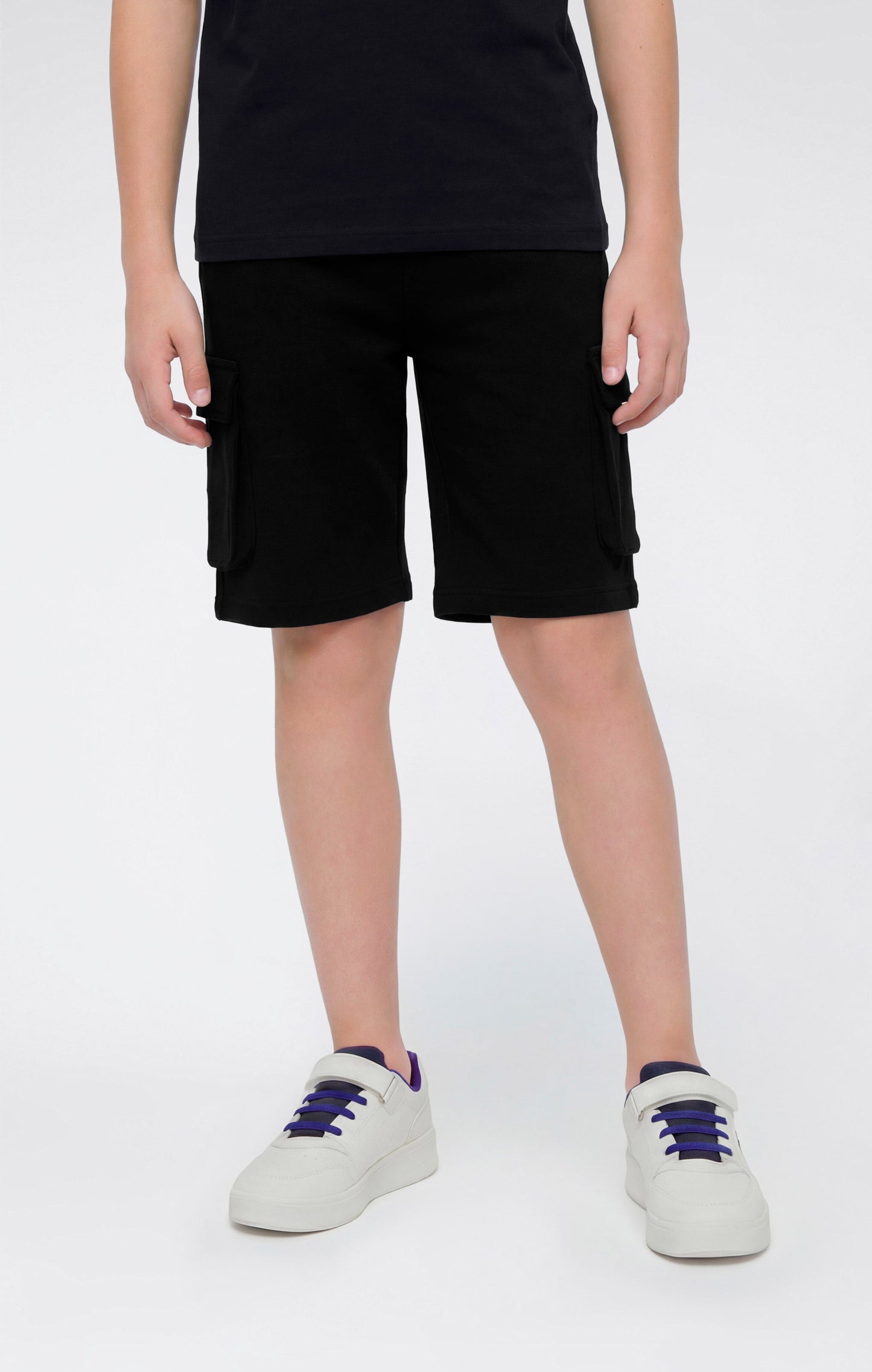 Boys' Cargo Shorts with Puff Print