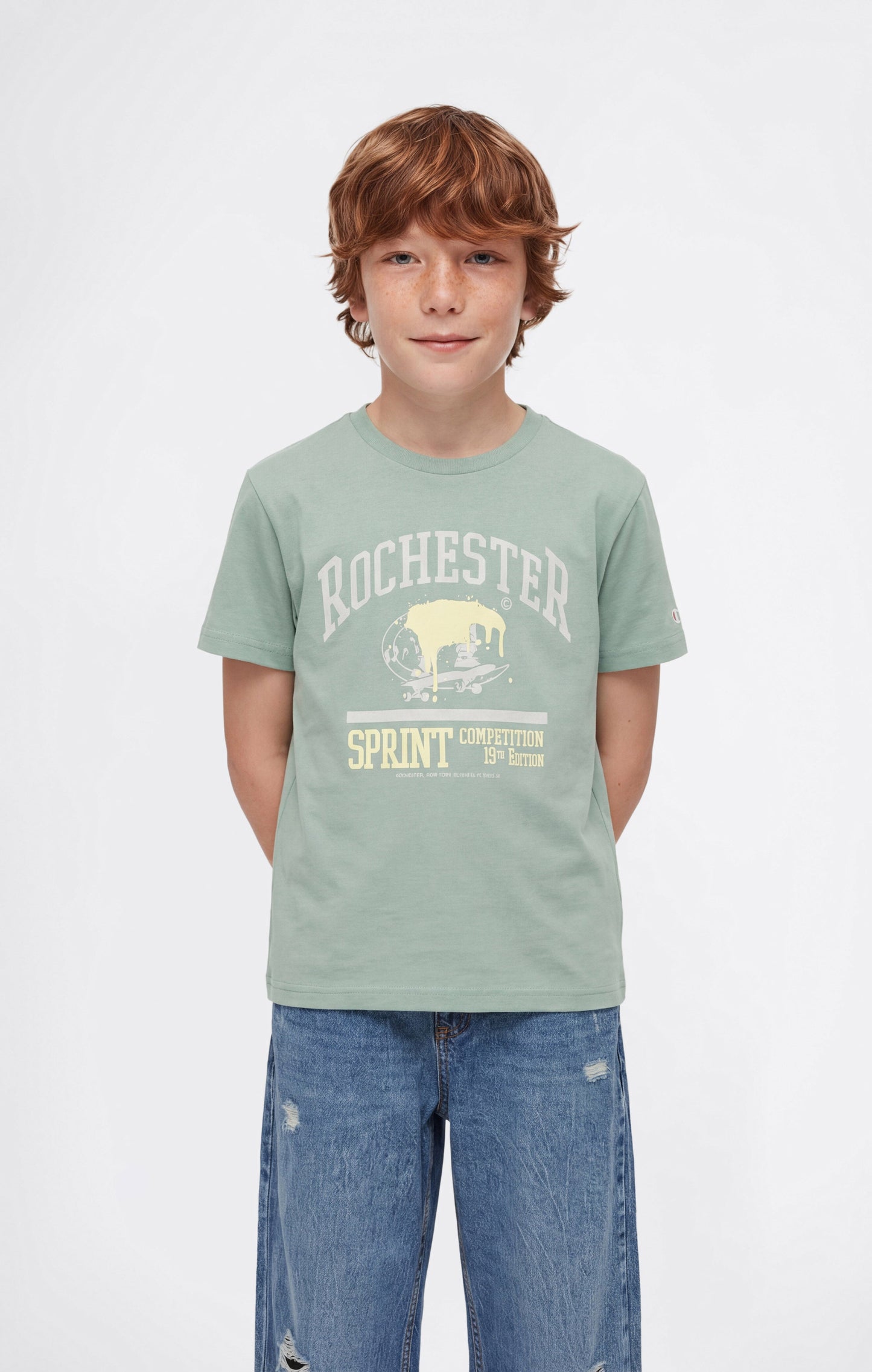 Boys' Crewneck T-shirt with Puff Print