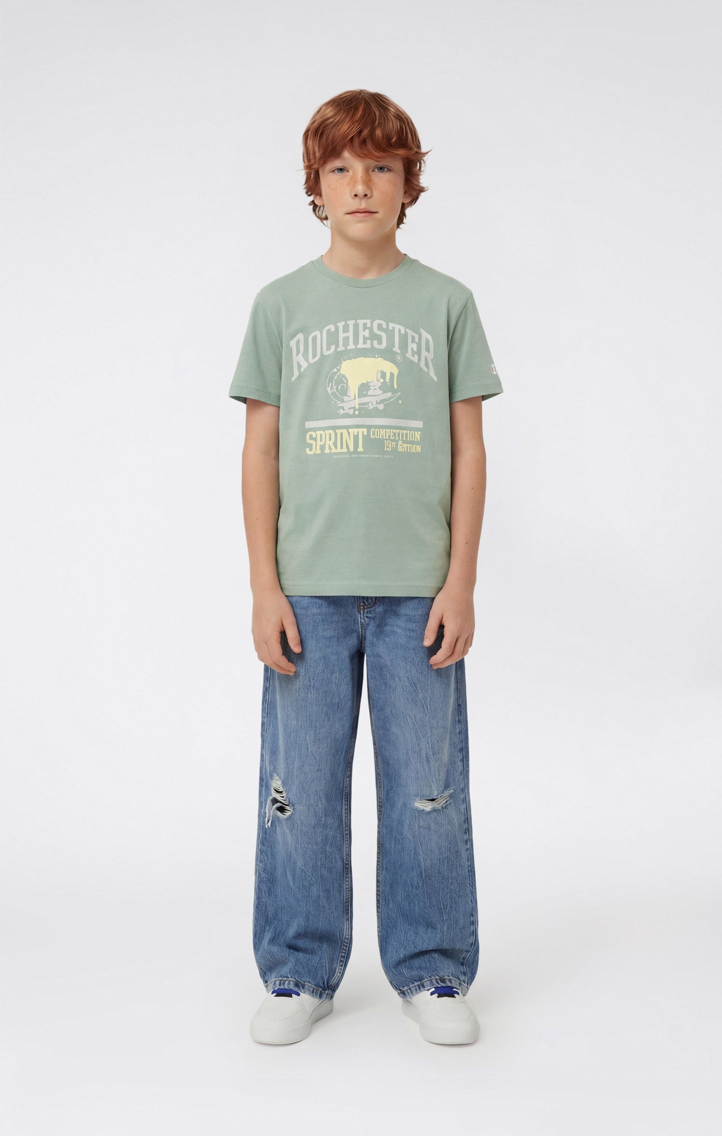 Boys' Crewneck T-shirt with Puff Print