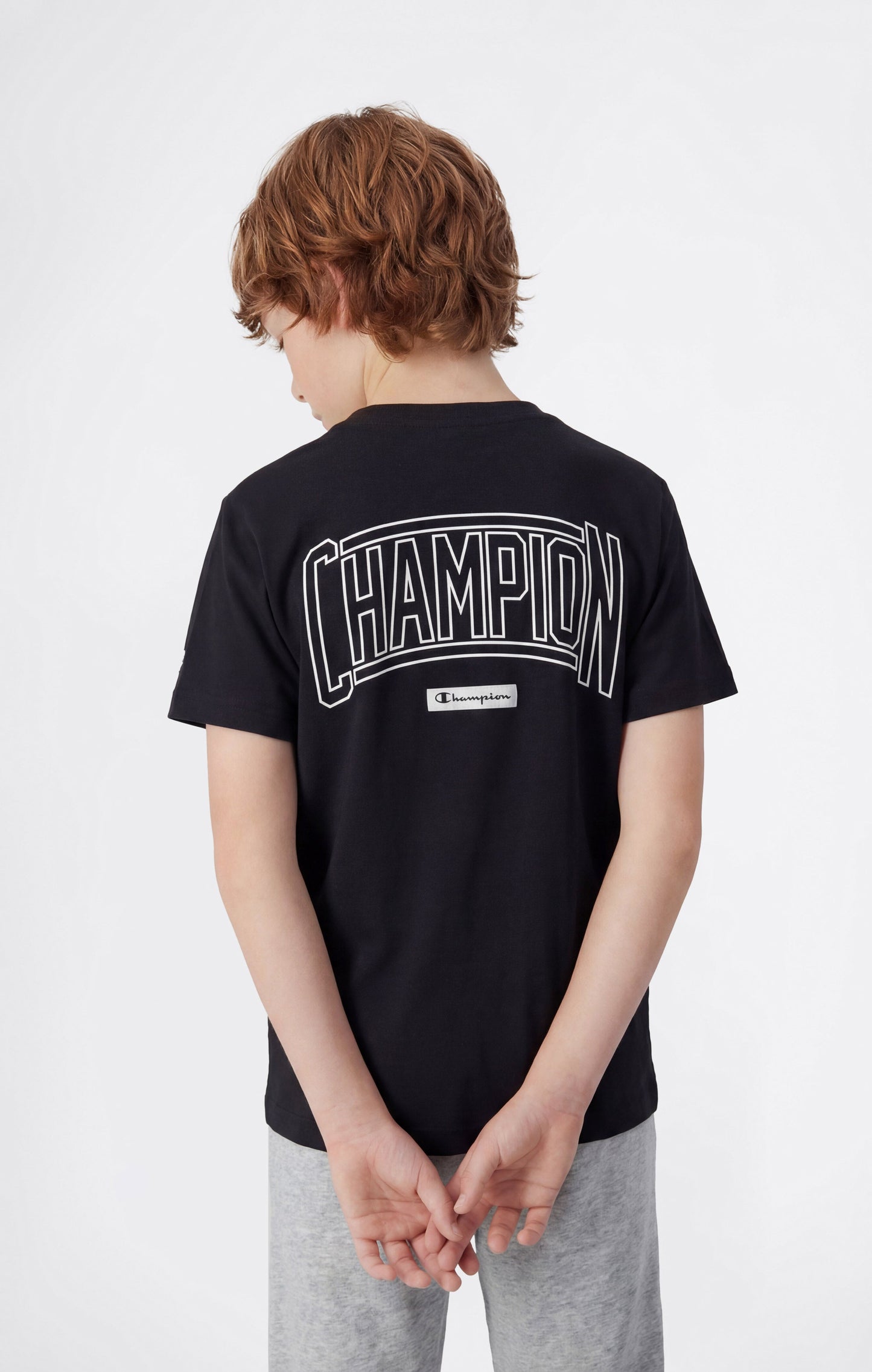 Jungen Rundhals-T-Shirt mit Puff-Print