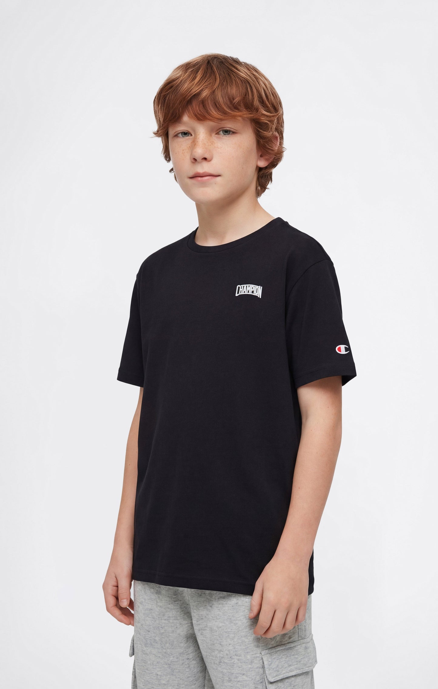 Jungen Rundhals-T-Shirt mit Puff-Print