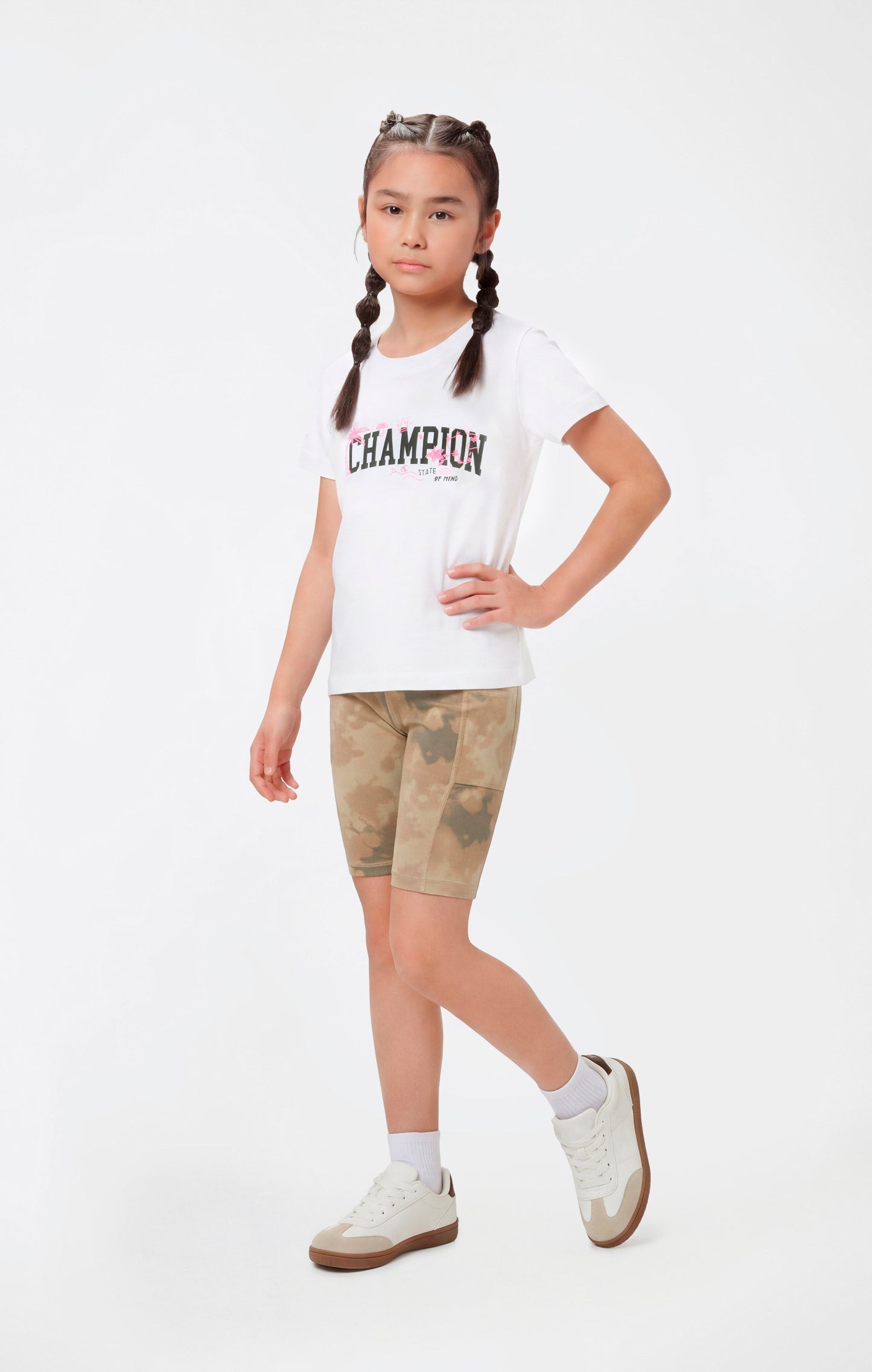 Girls' Stretch Fitted Shorts C-Tech