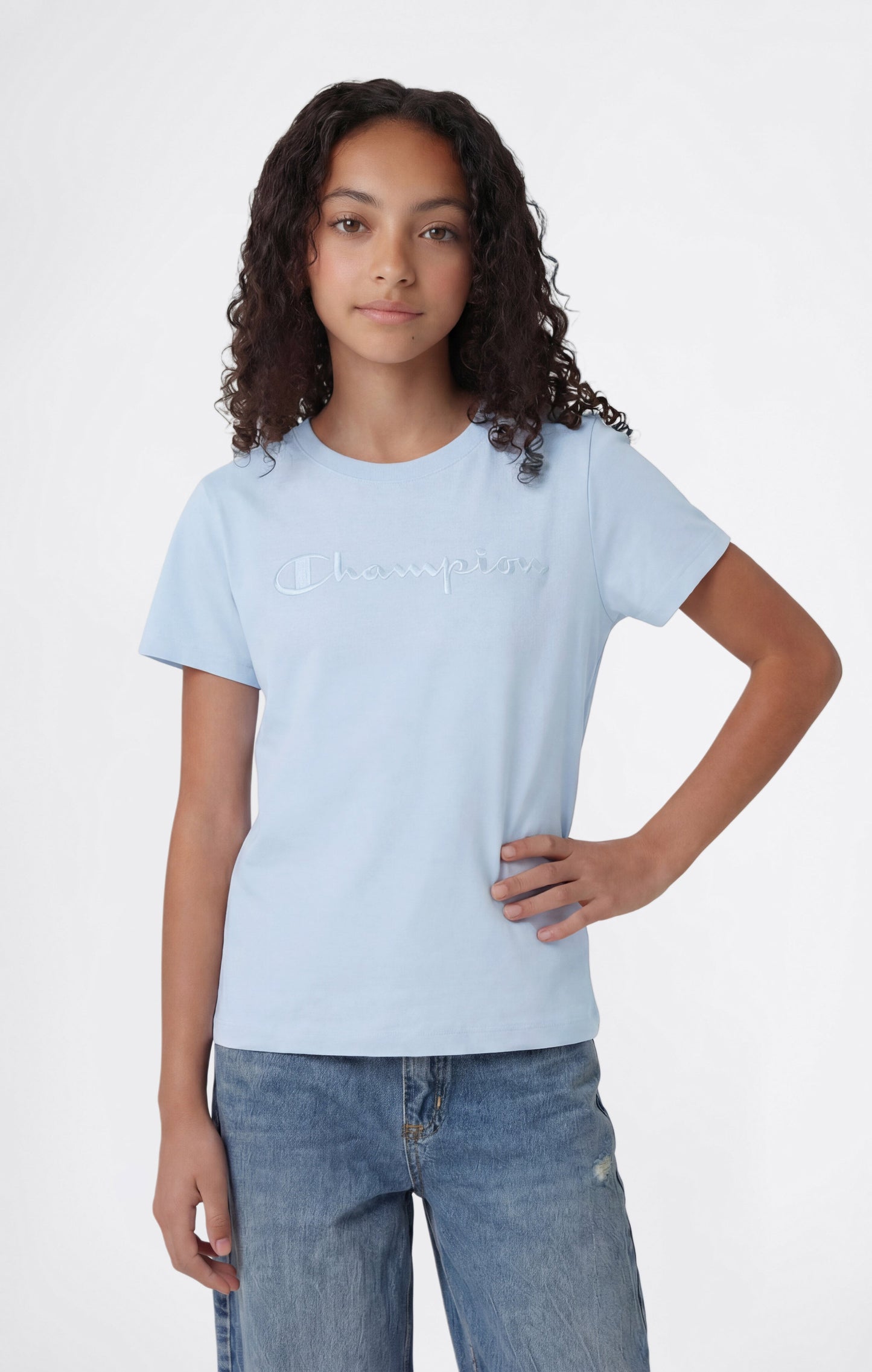 Mädchen Rundhals-T-Shirt schmal geschnitten Icons