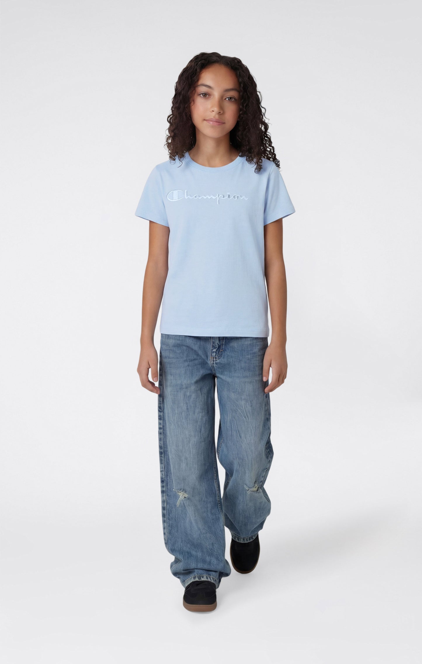 Mädchen Rundhals-T-Shirt schmal geschnitten Icons