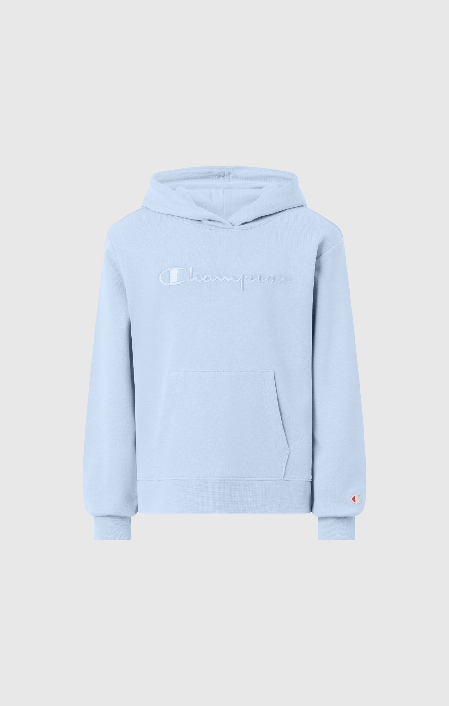 Girls' Lightweight Hooded Sweatshirt with Tonal Embroidered Maxi Logo Icons