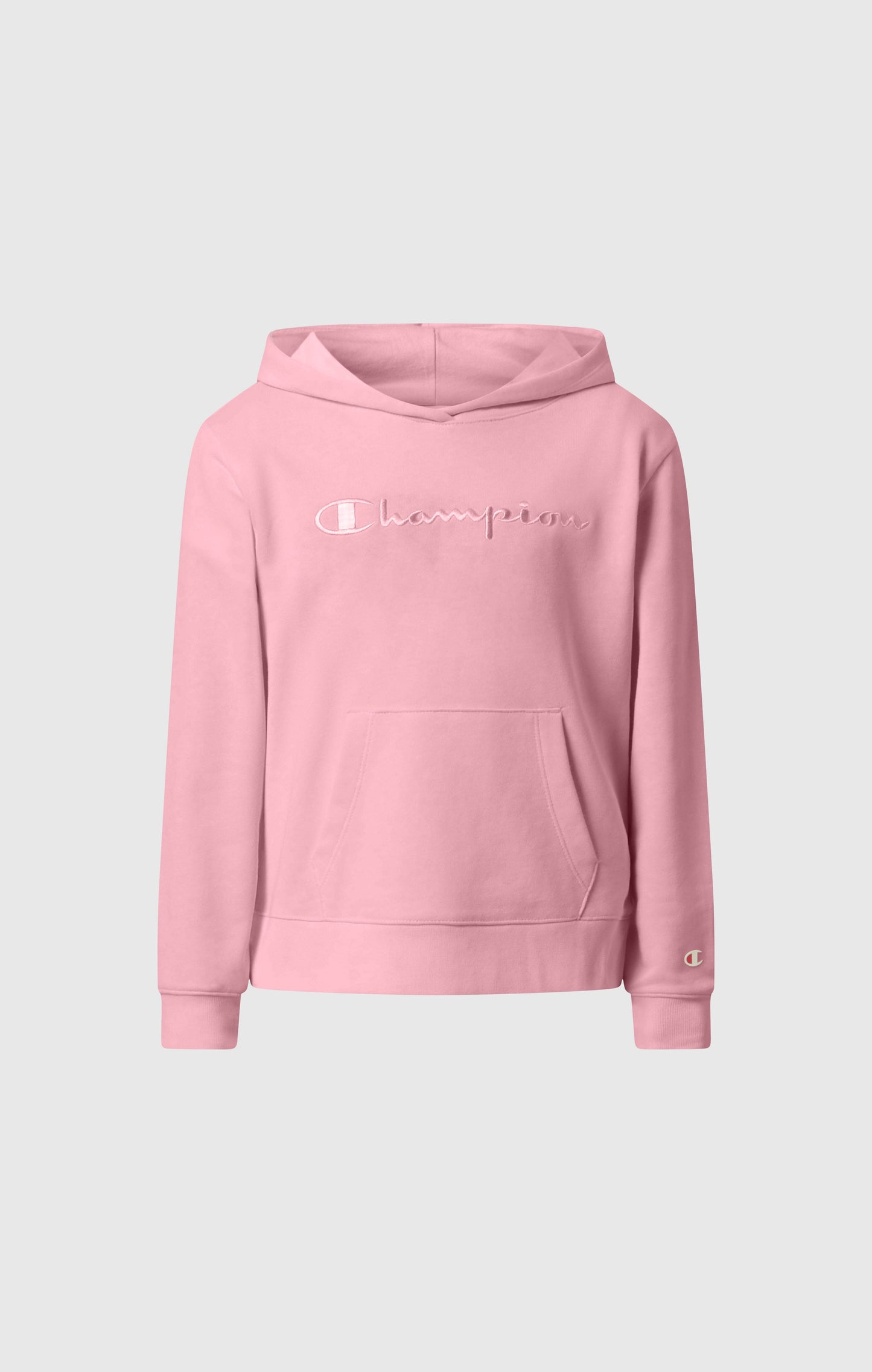 Girls' Lightweight Hooded Sweatshirt with Tonal Embroidered Maxi Logo Icons