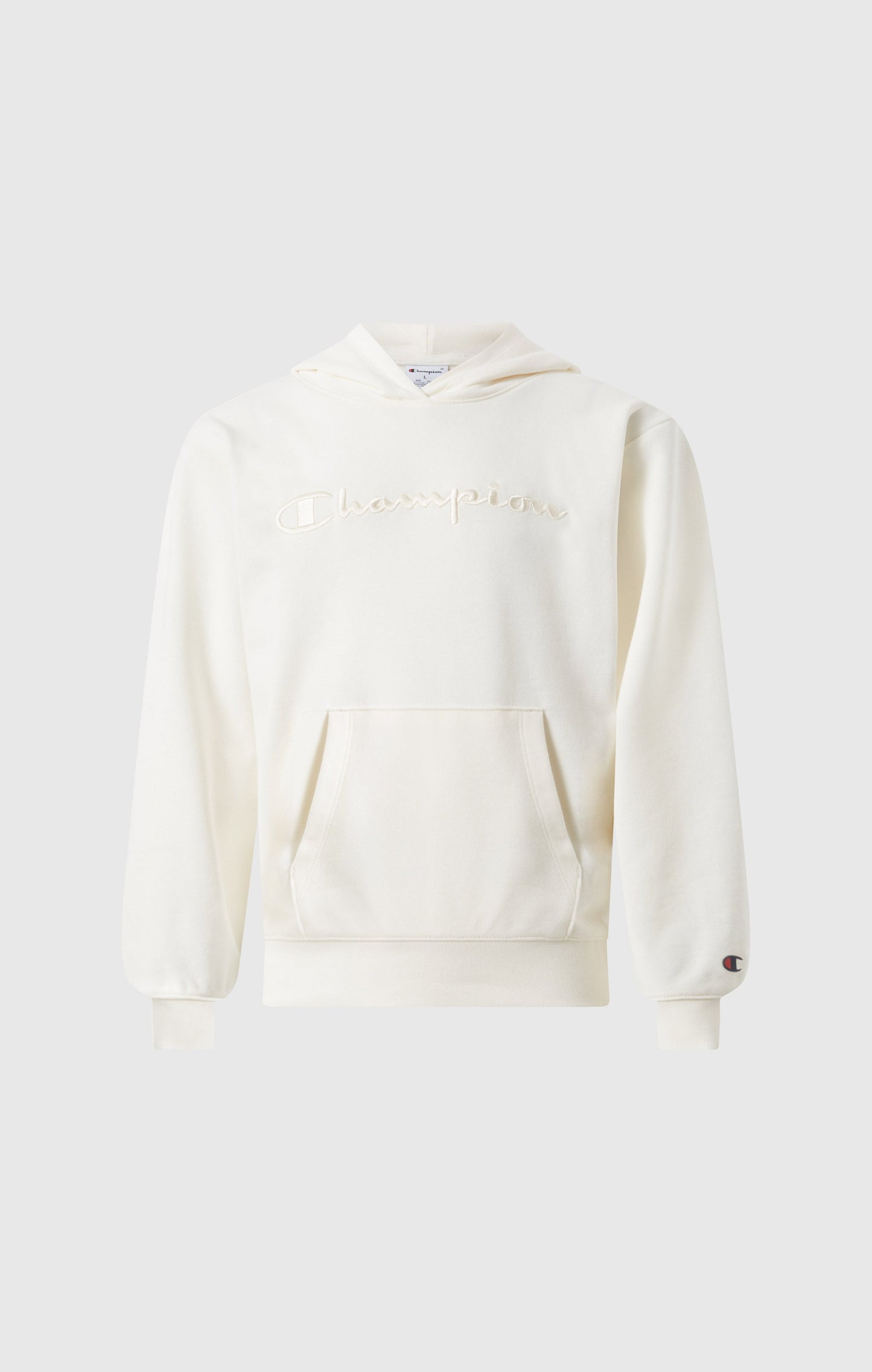 Girls' Lightweight Hooded Sweatshirt with Tonal Embroidered Maxi Logo Icons