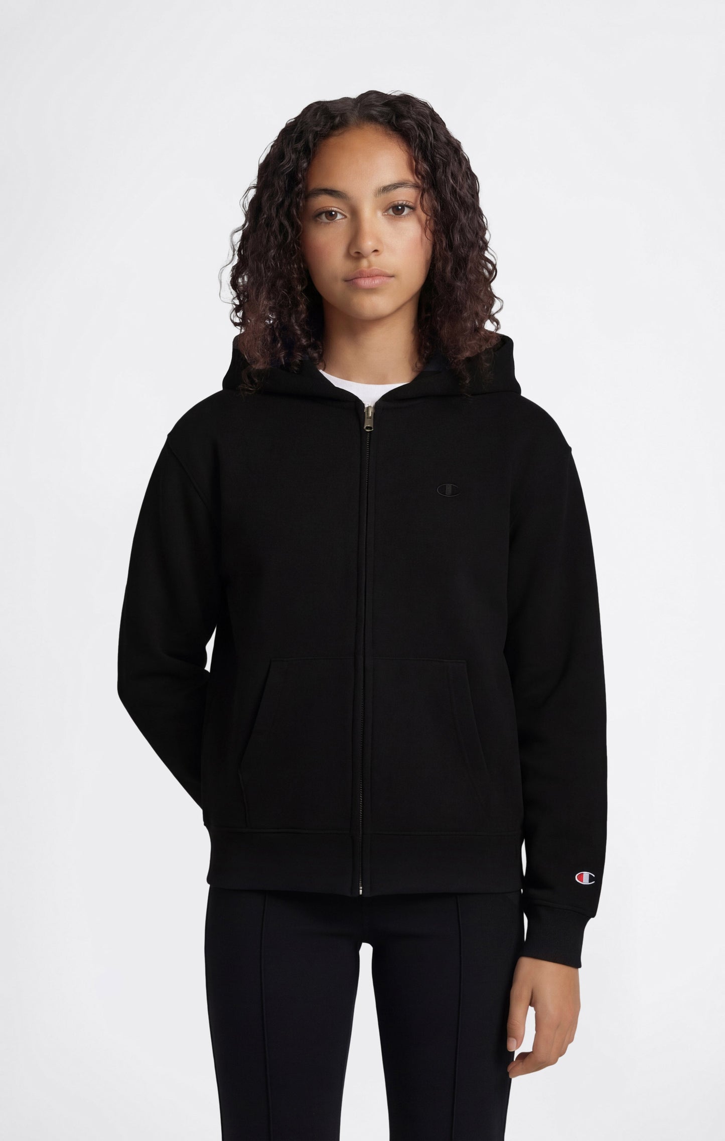 Girls' Lightweight Full Zip Hooded Sweatshirt Icons