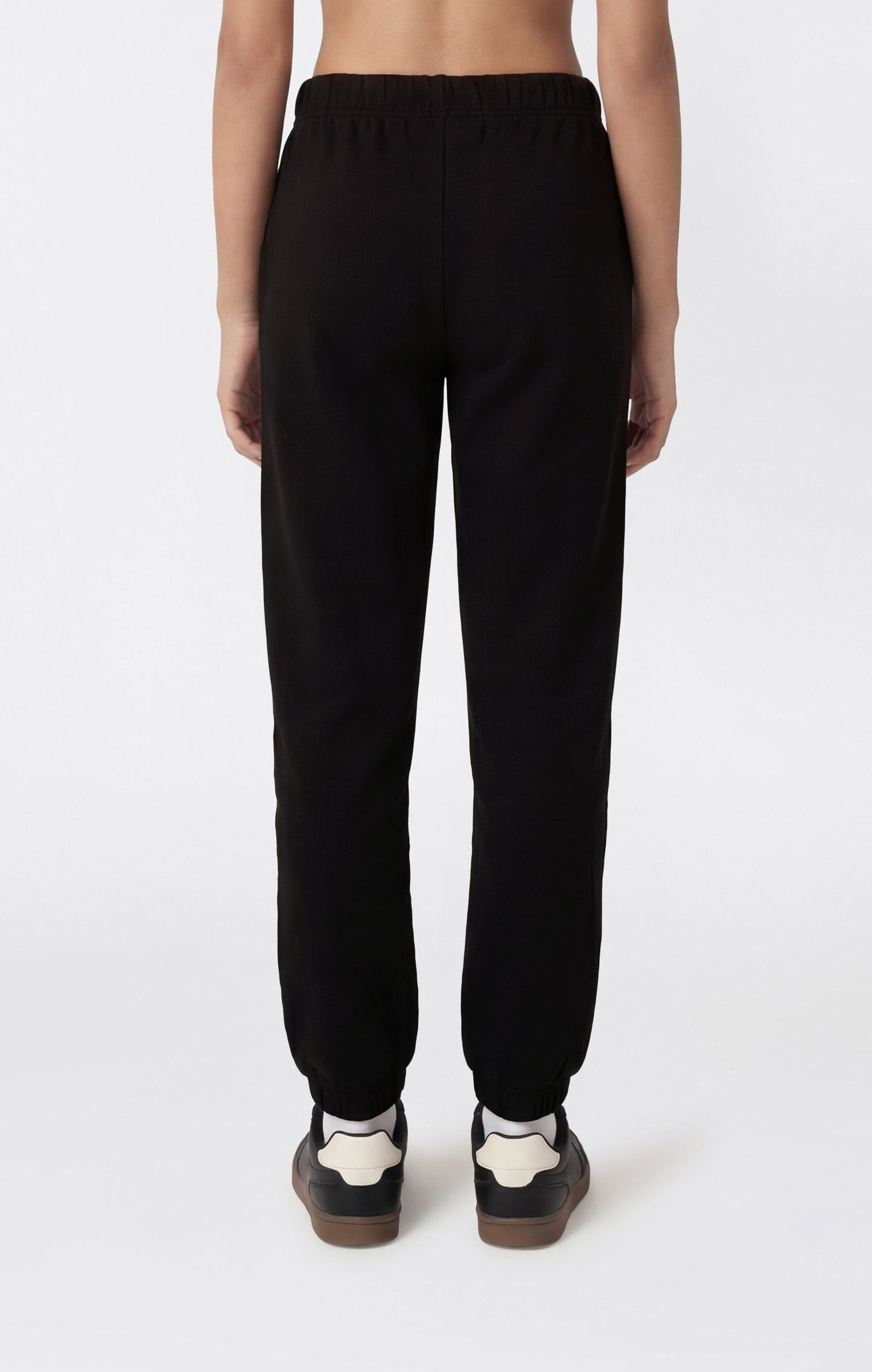 Girls' Elastic Cuff Pants With Embroidered Logo