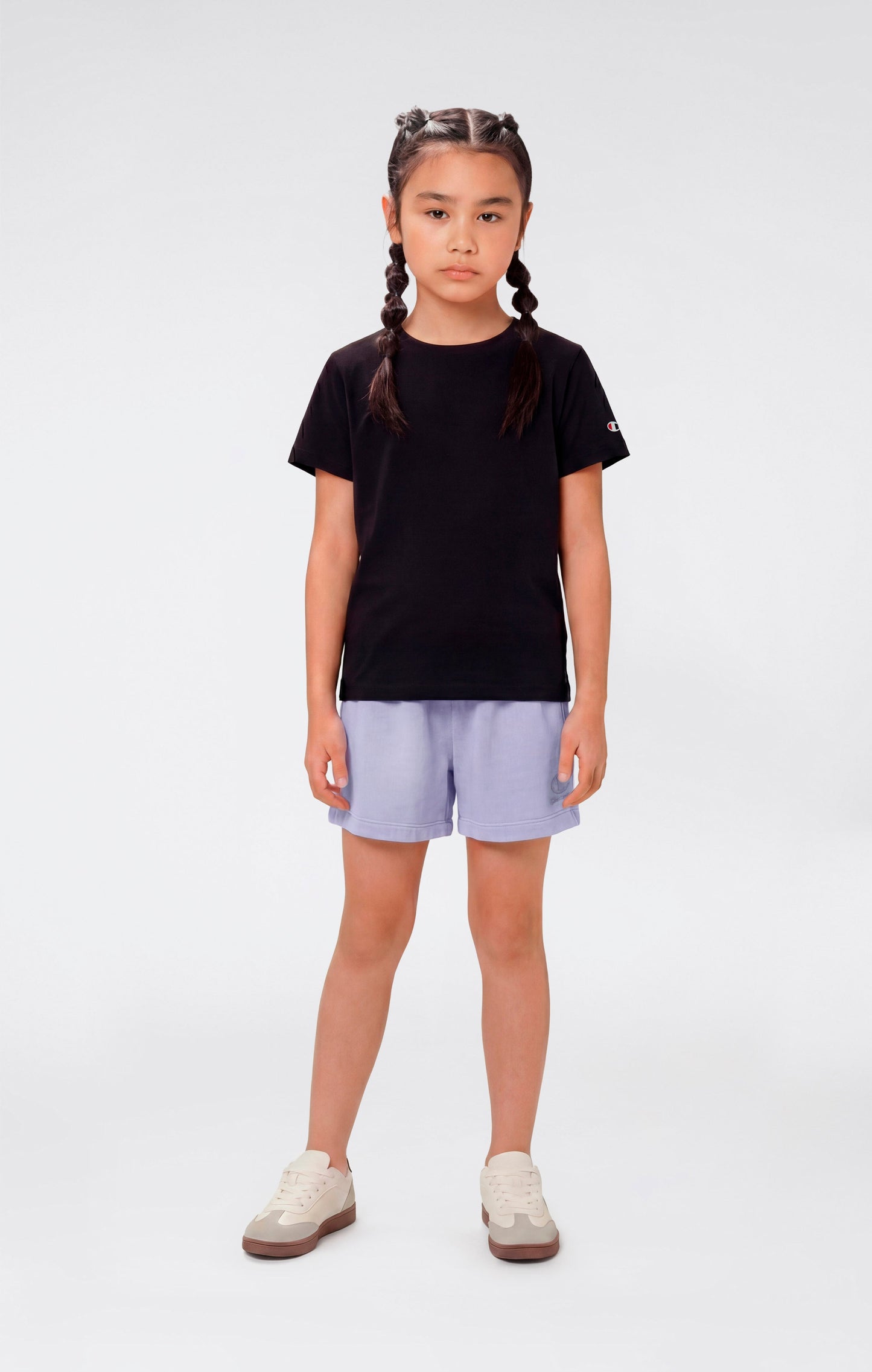 Mädchen-Shorts mit Washed-Effekt, Icons