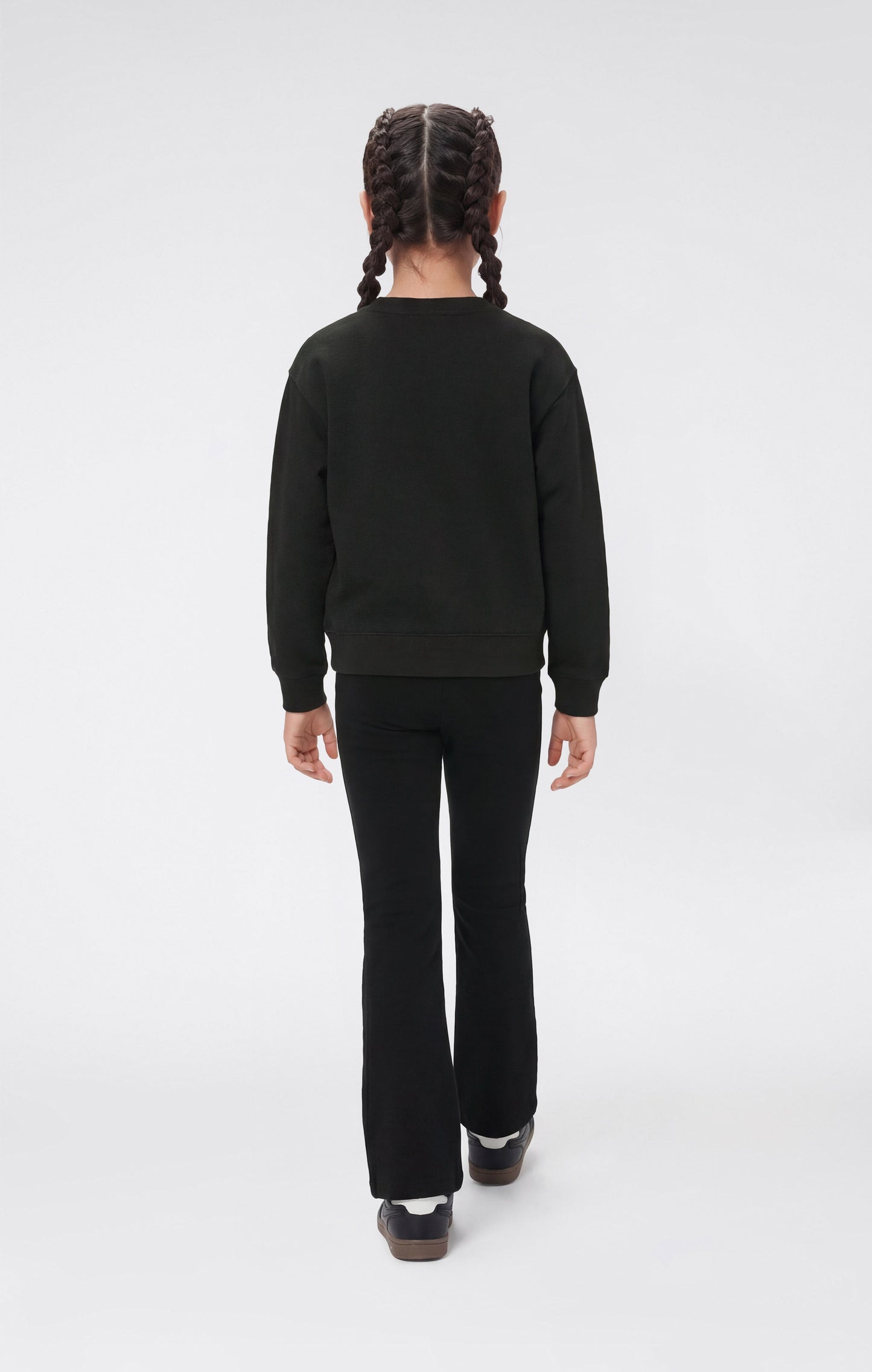Girls' Crewneck Sweatshirt and Pants Tracksuit with Graphic