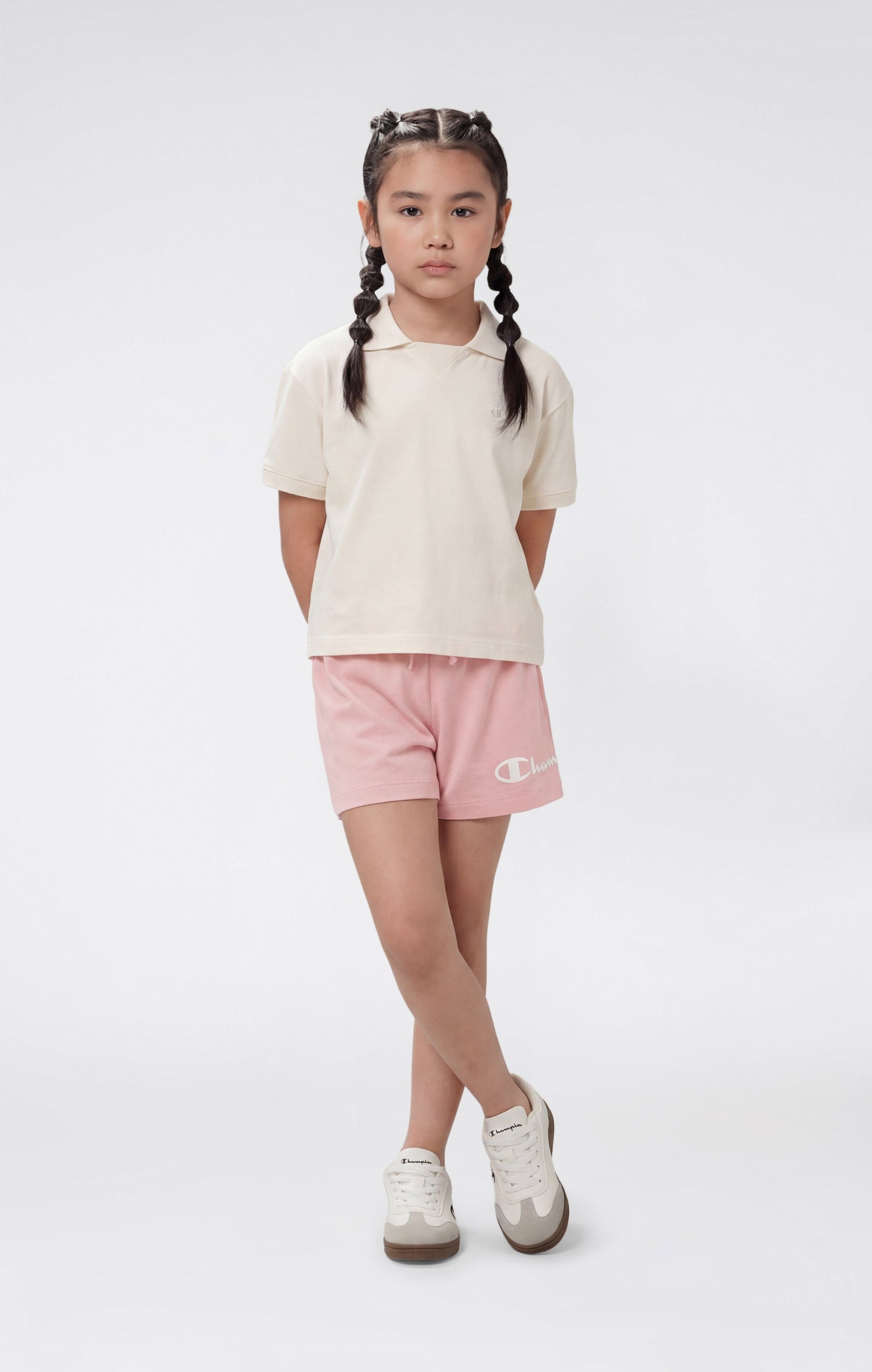 Girls' Cotton Shorts with Maxi Logo