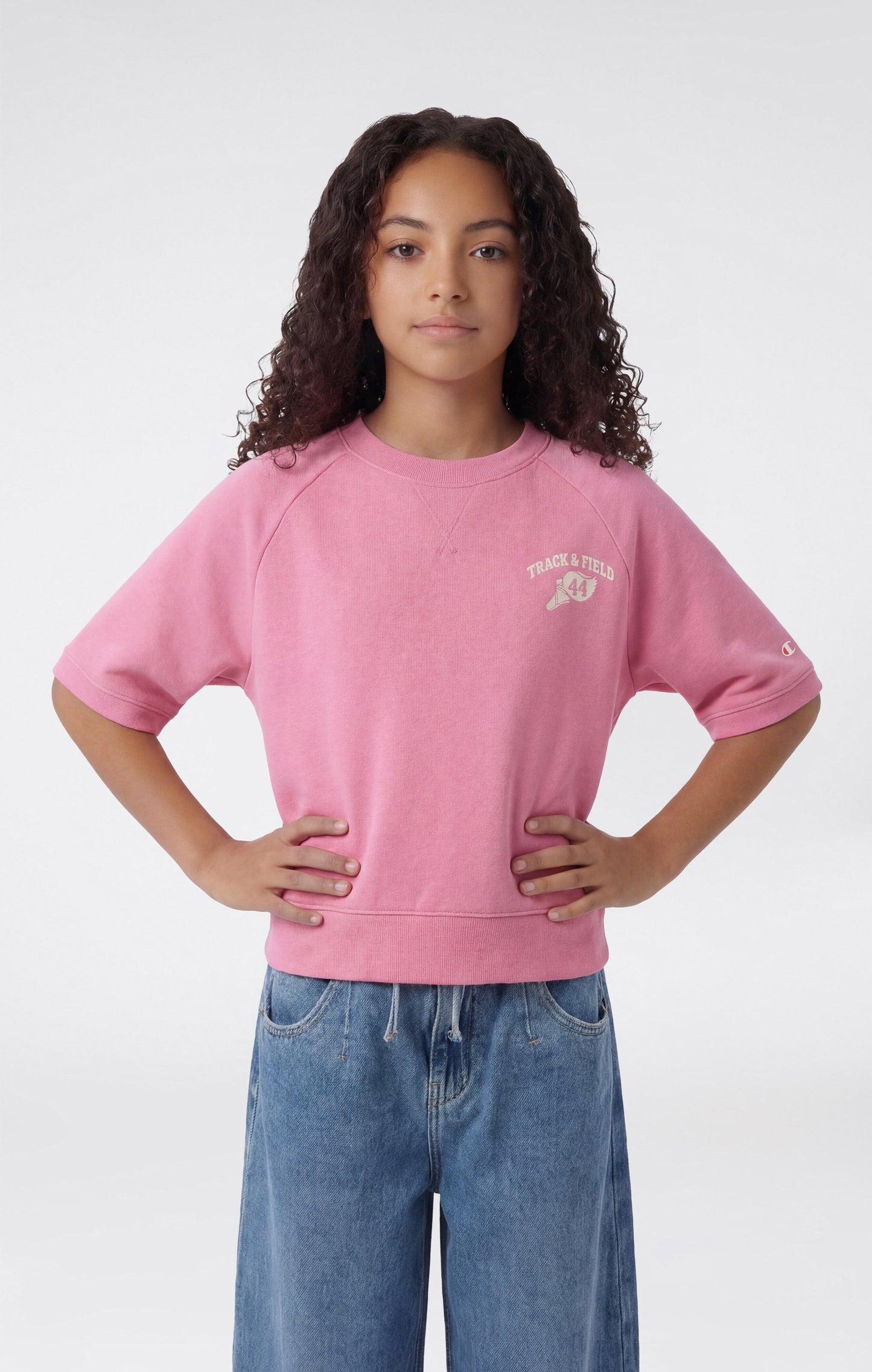 Mädchen-Kurzarm-Sweatshirt-Icons