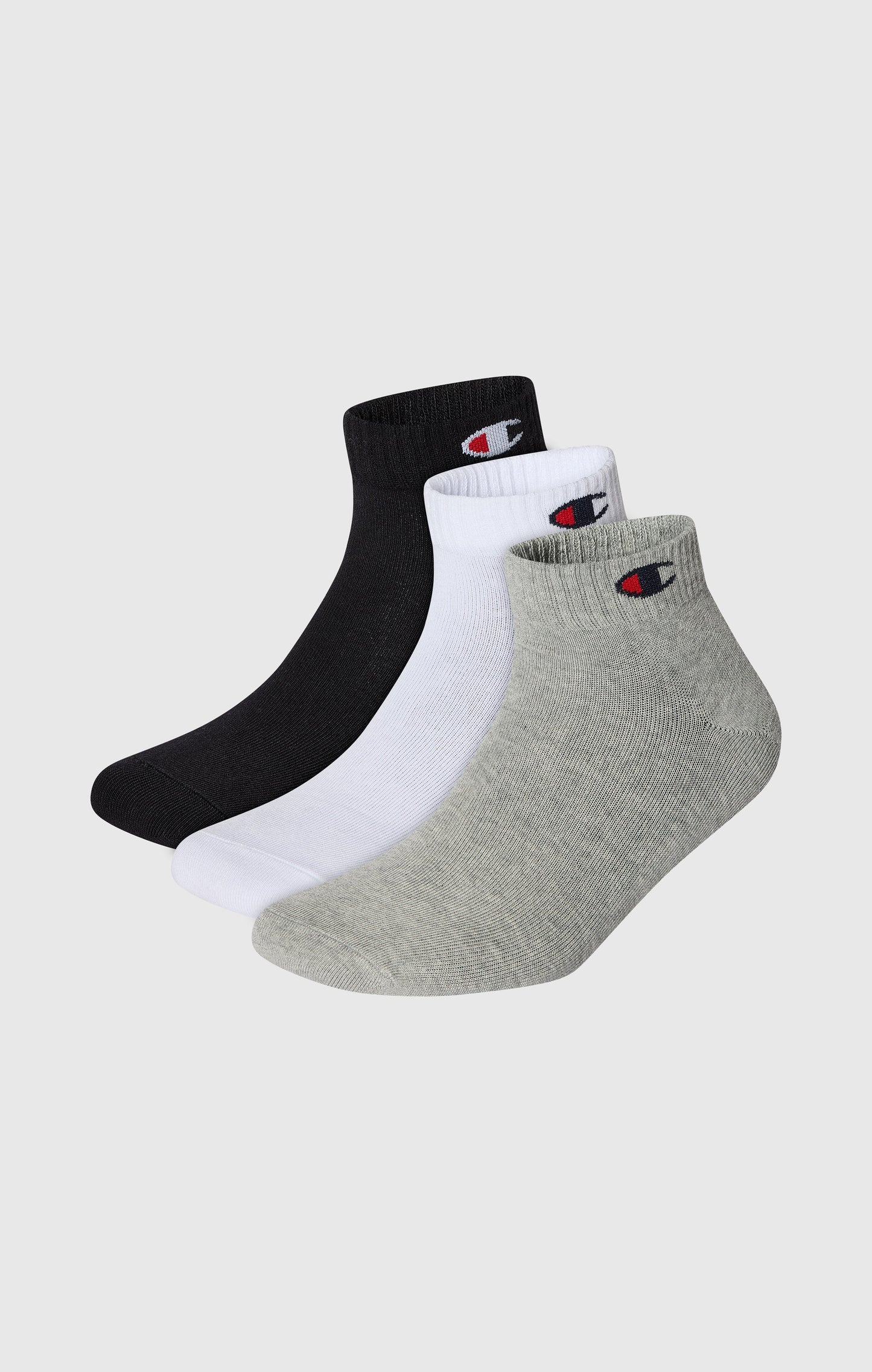 3-Pack Kids' Quarter Socks with Script Logo and C
