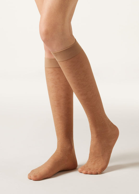 Lace Knee-High Socks