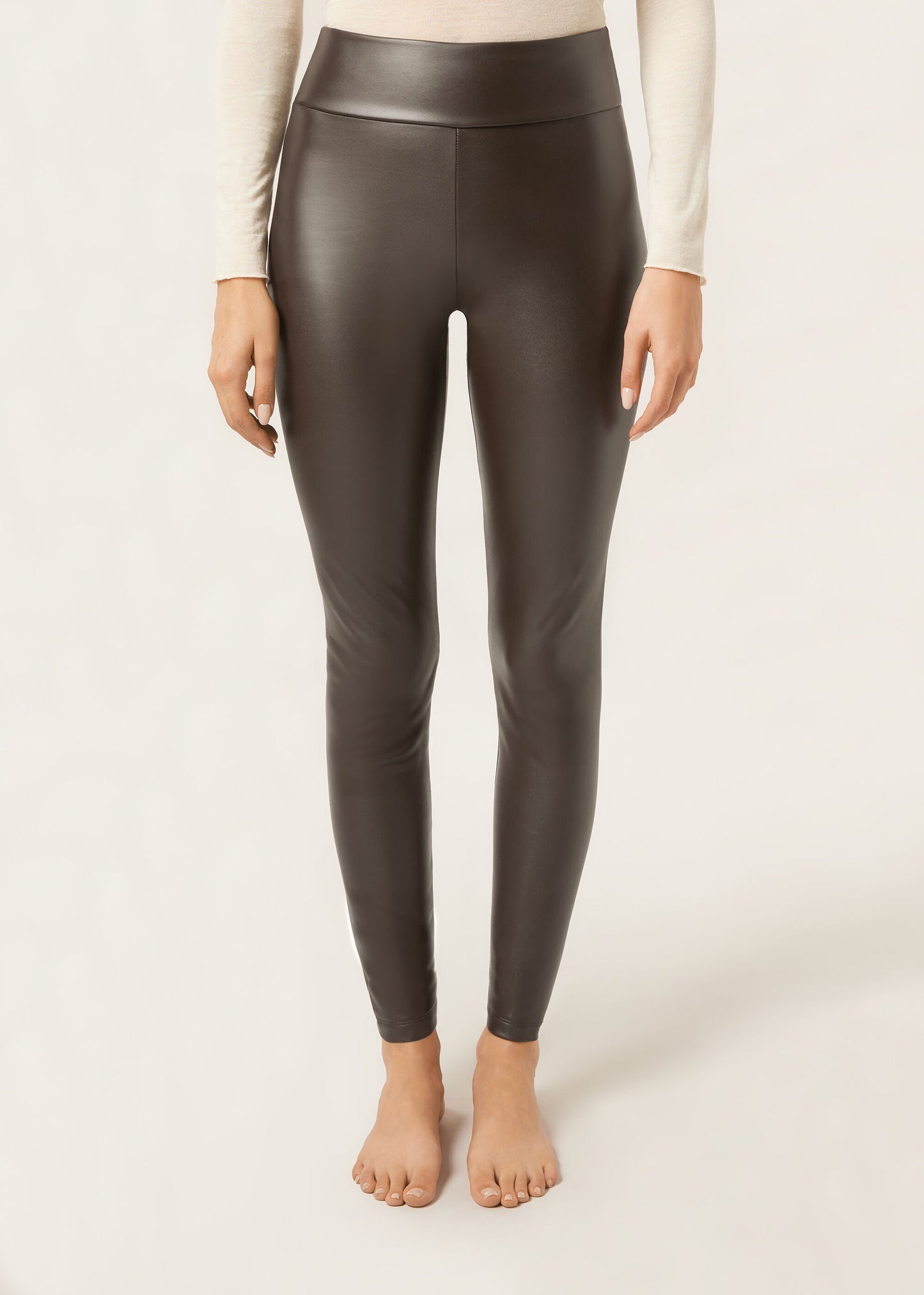 Thermal Leather-Look Trousers