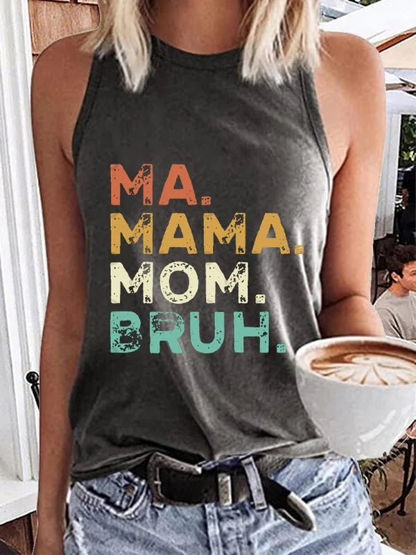 Damen Muttertag Coole Mamas Club Ma Mama Mom Bruh Print Tank Top