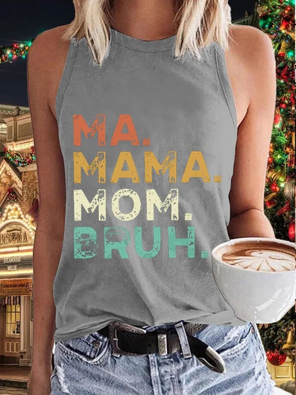 Damen Muttertag Coole Mamas Club Ma Mama Mom Bruh Print Tank Top