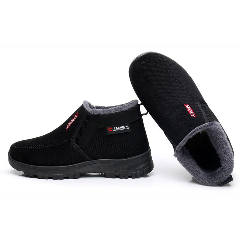 (CLEARANCE SALE 70% OFF)) Men's 2024 Winter New Waterproof And Non-Slip Slip-On Warm Cotton Shoes Correction Ankle Support Wide Toe Arch Support Sports Shoes