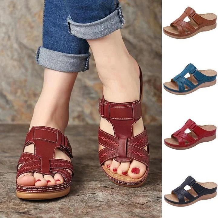 🔥Letzter Tag 60 % Rabatt🔥 – Edle, bequeme Vintage-Sandalen mit offener Zehenpartie