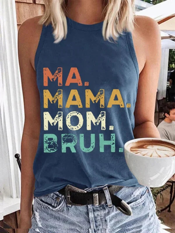 Damen Muttertag Coole Mamas Club Ma Mama Mom Bruh Print Tank Top