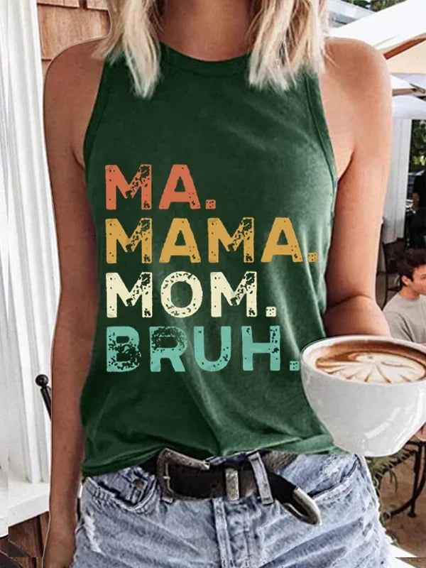 Damen Muttertag Coole Mamas Club Ma Mama Mom Bruh Print Tank Top