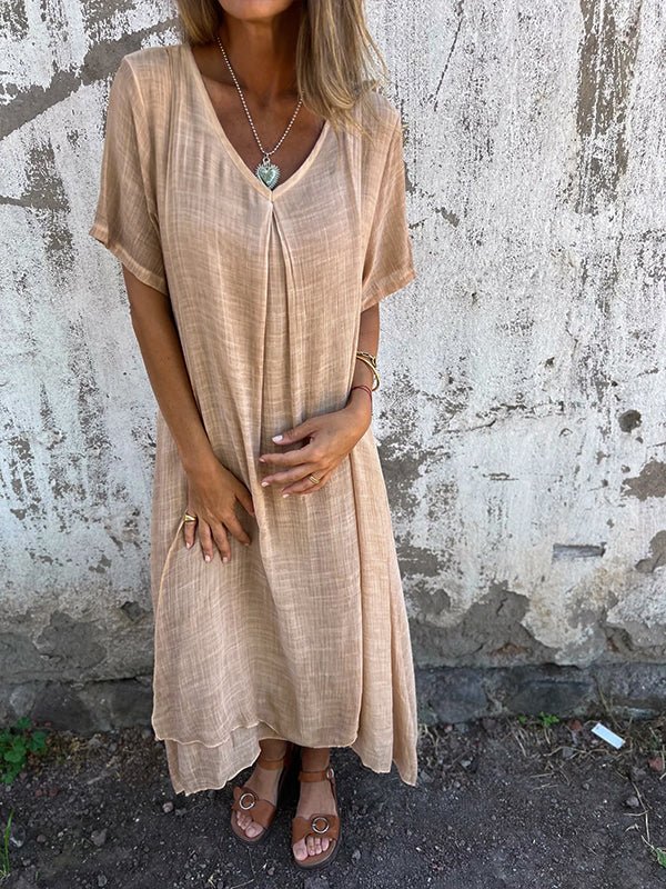 Kates Liebling - Midi-Kleid mit V-Ausschnitt