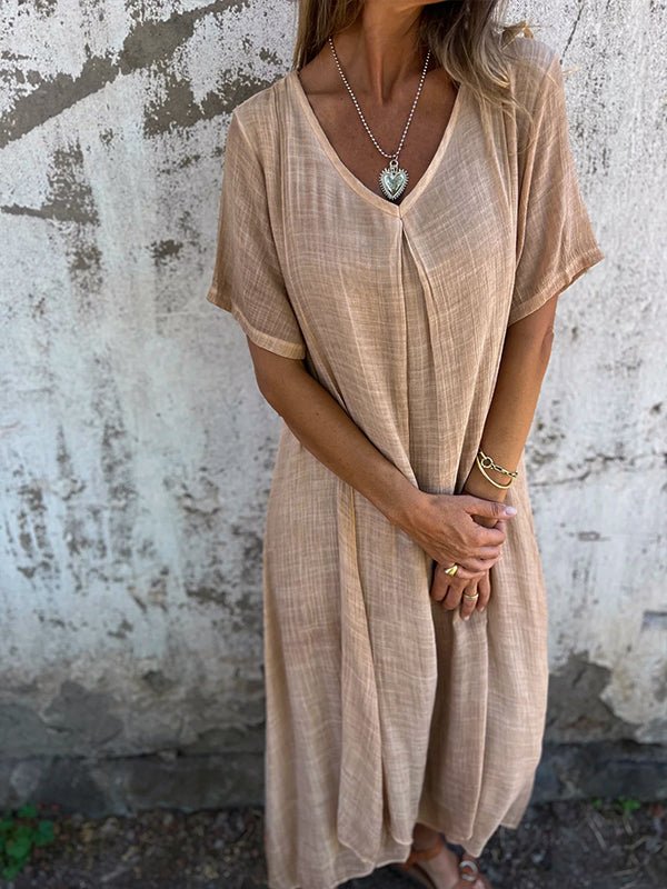 Kates Liebling - Midi-Kleid mit V-Ausschnitt