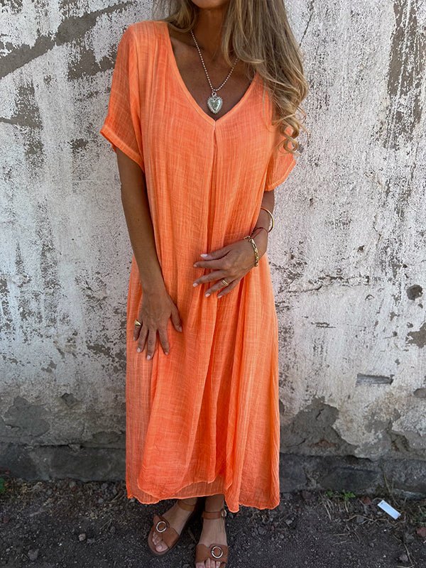 Kates Liebling - Midi-Kleid mit V-Ausschnitt