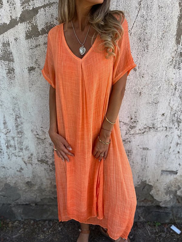 Kates Liebling - Midi-Kleid mit V-Ausschnitt