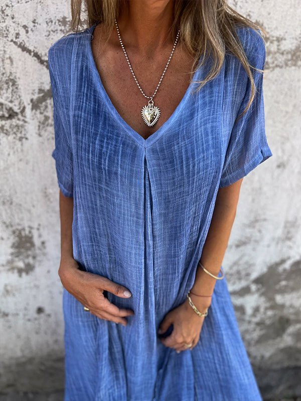 Kates Liebling - Midi-Kleid mit V-Ausschnitt