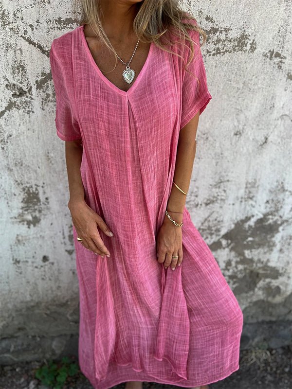Kates Liebling - Midi-Kleid mit V-Ausschnitt